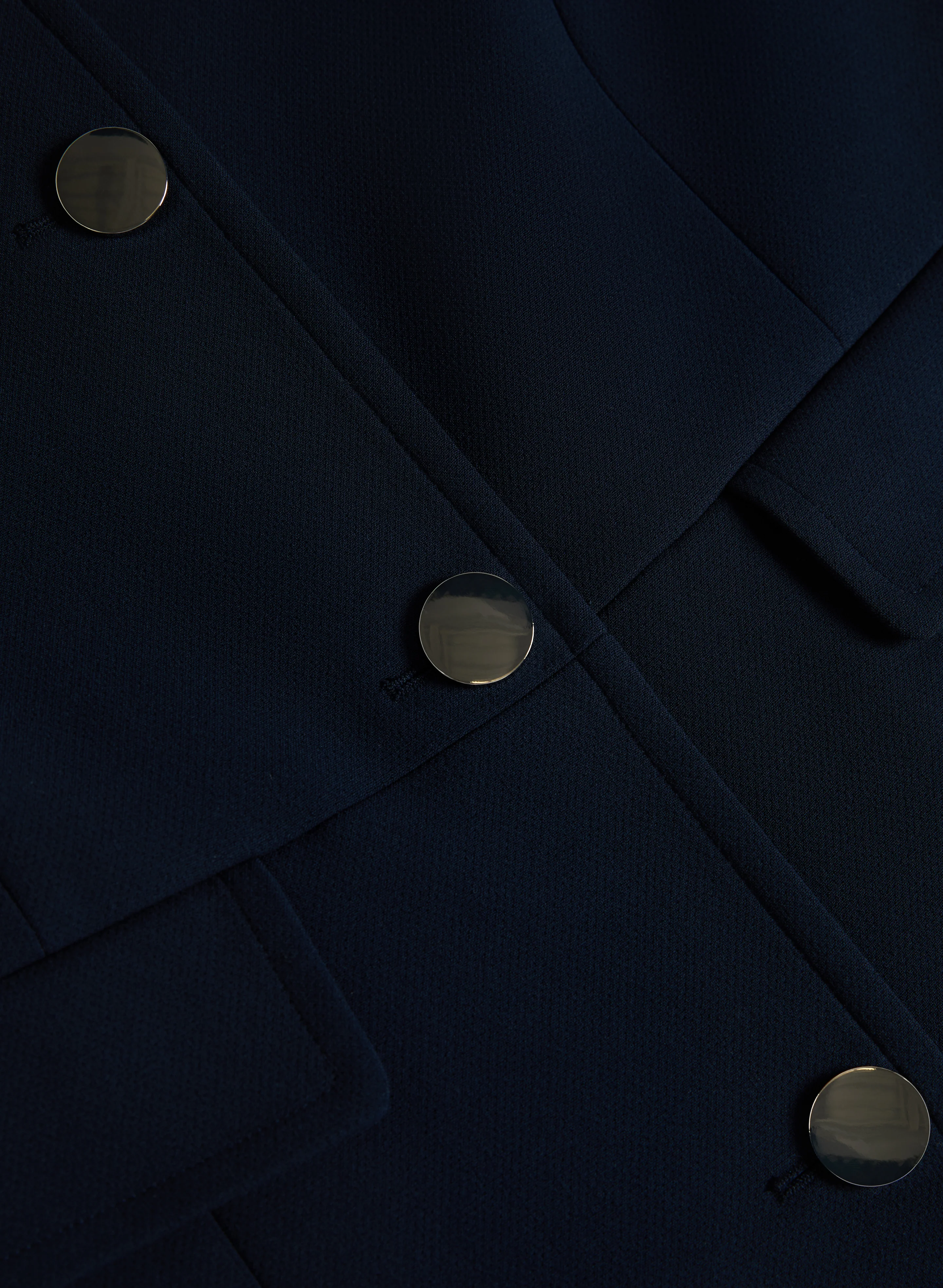 Tricotine Shirt Collar Coat - Image 7