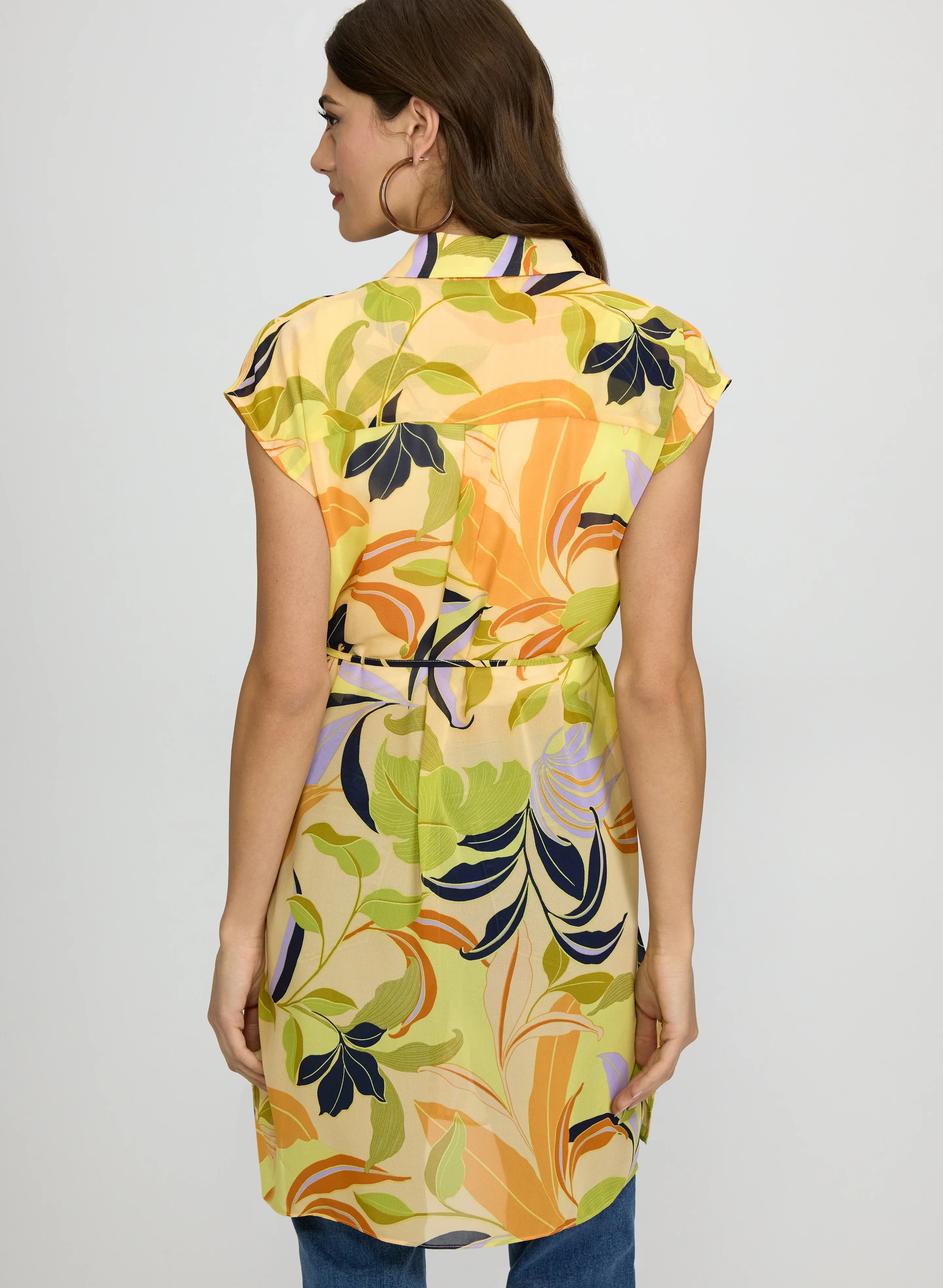 Tropical Chiffon Blouse - Image 5