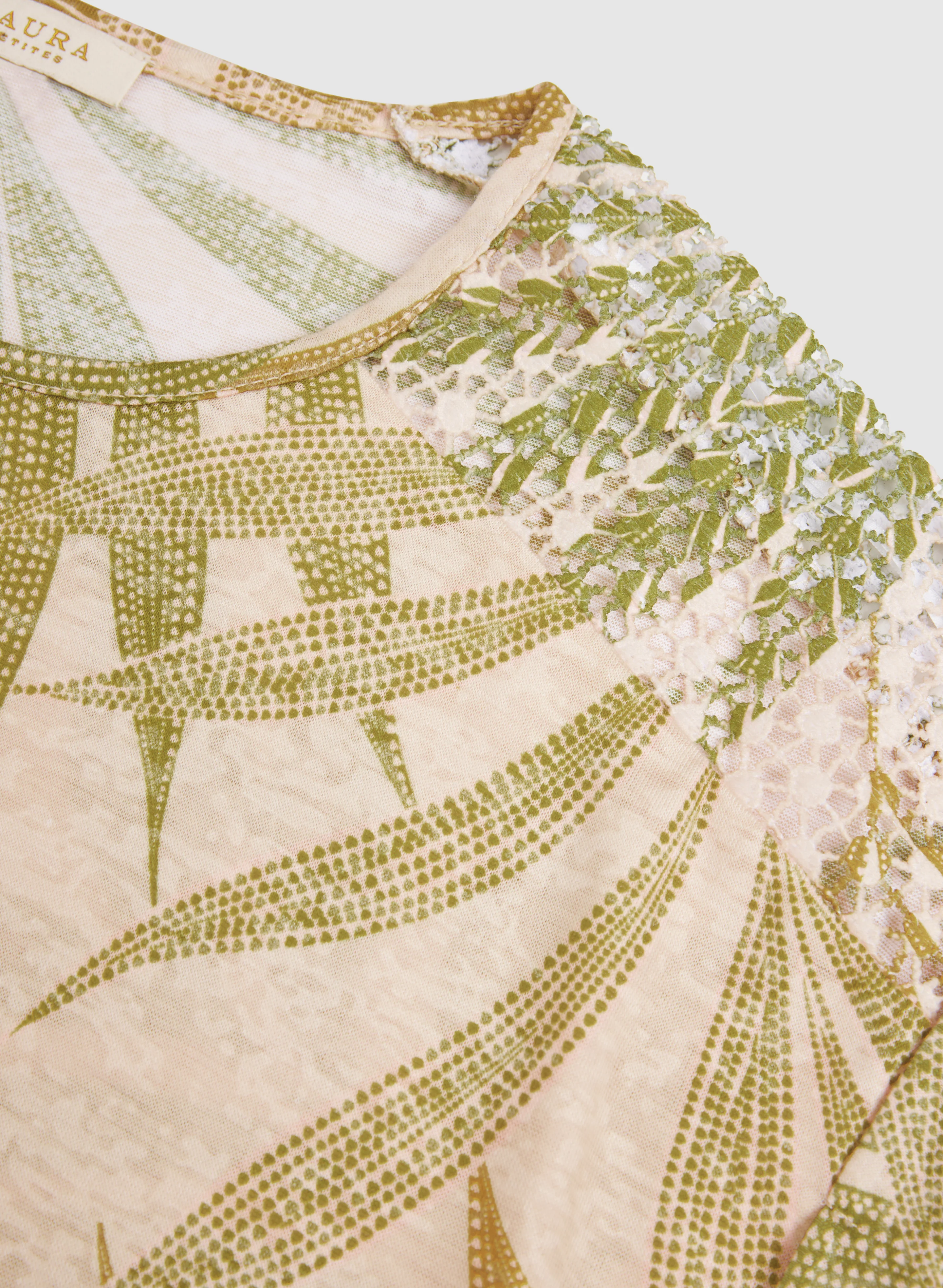 Tropical Leaf Print T-Shirt - Image 7