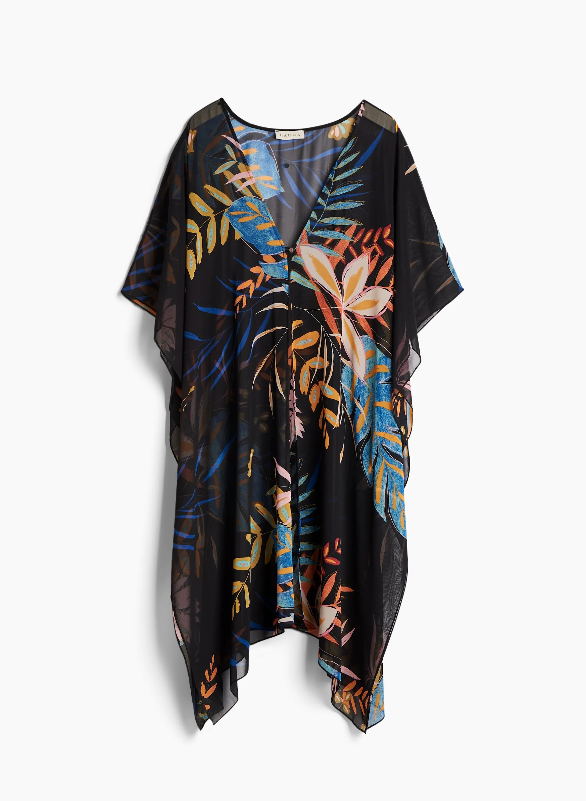 Tropical Print Sheer Duster - Image 5