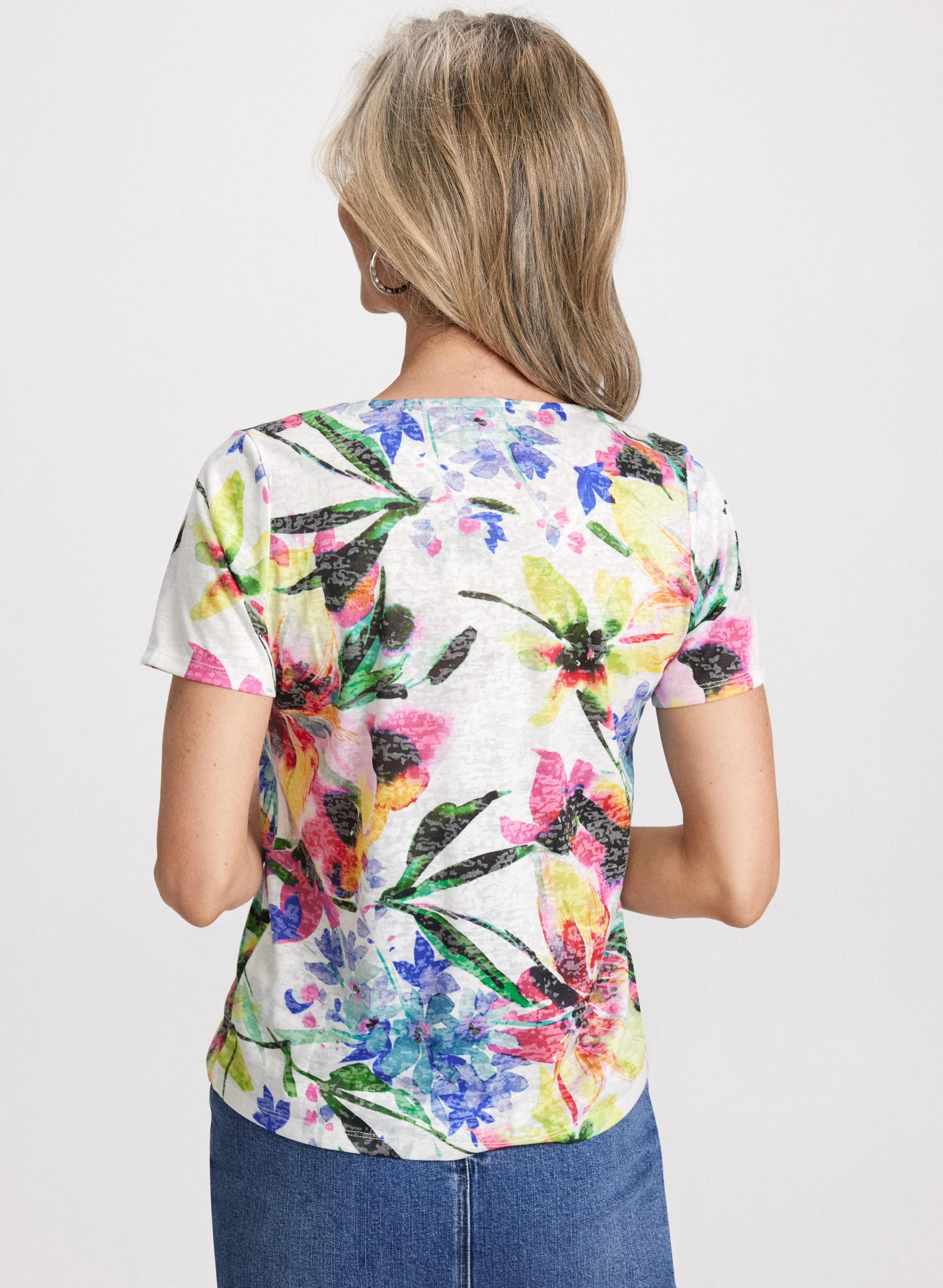 Tropical Print T-Shirt - Image 4