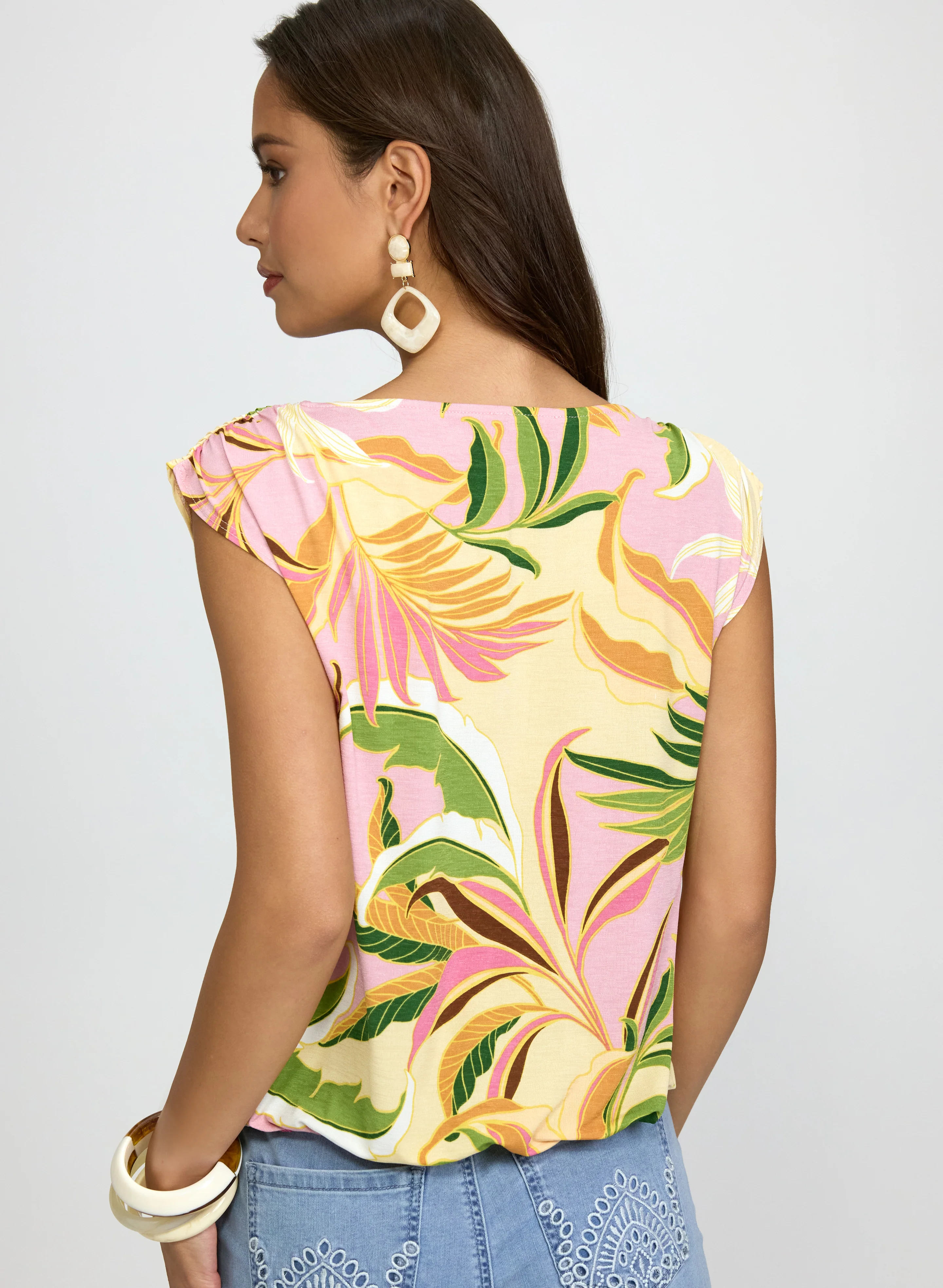 Tropical Print Top - Image 5