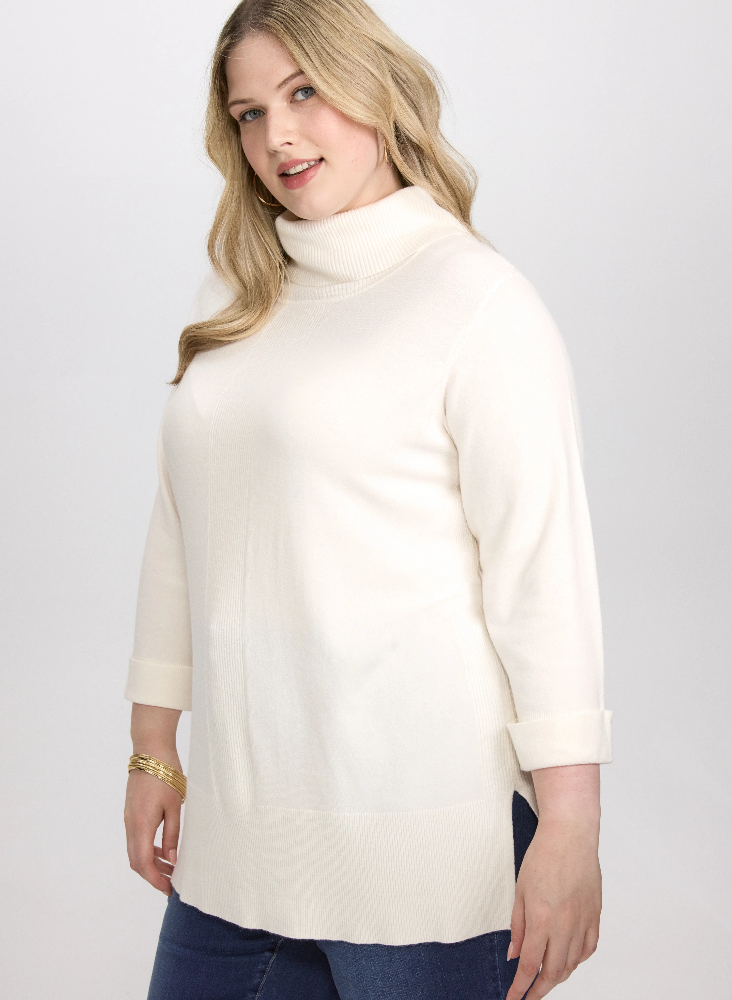 Turtleneck Tunic Sweater - Image 2