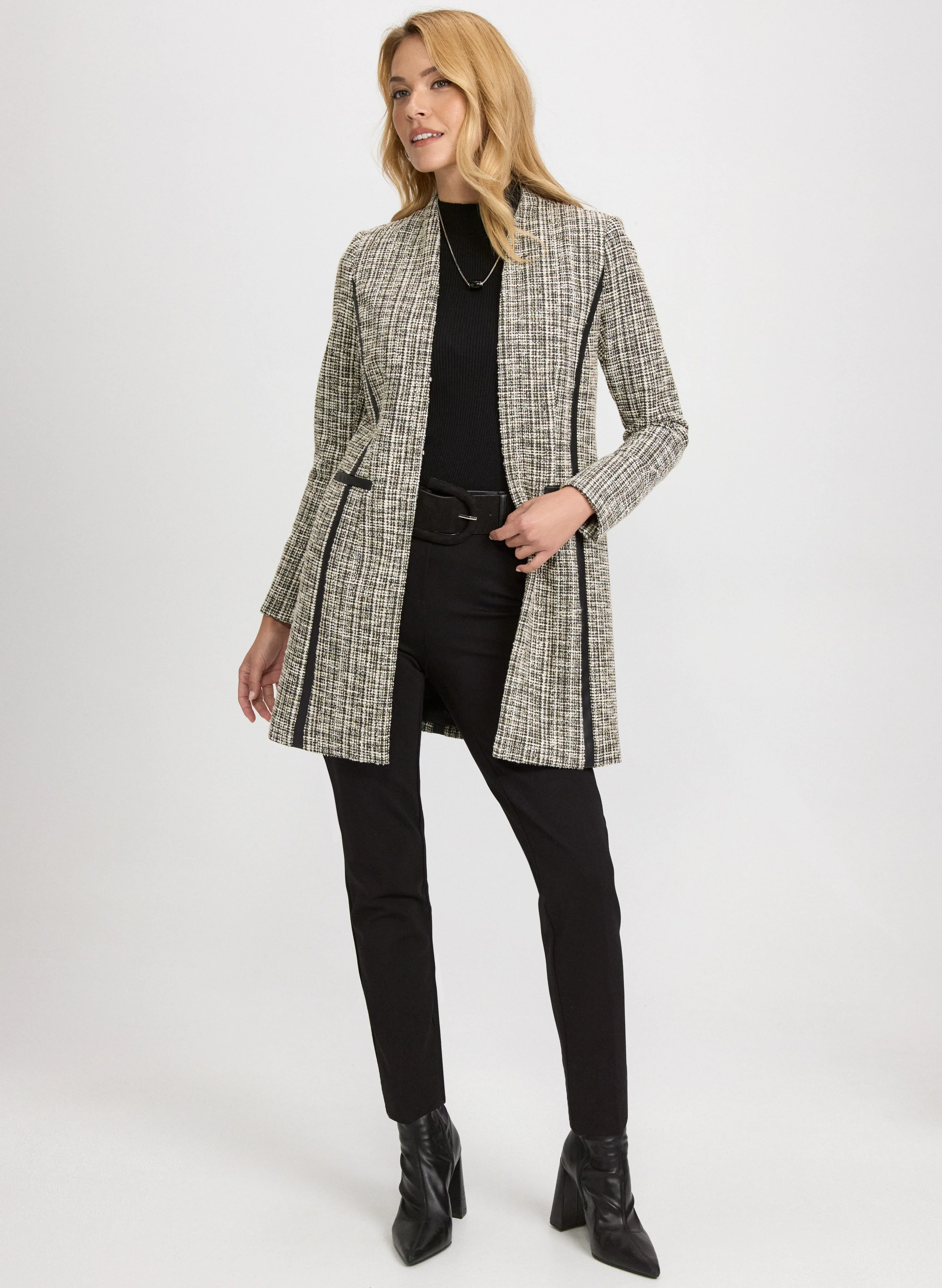 Tweed Open-Front Coat - Image 3