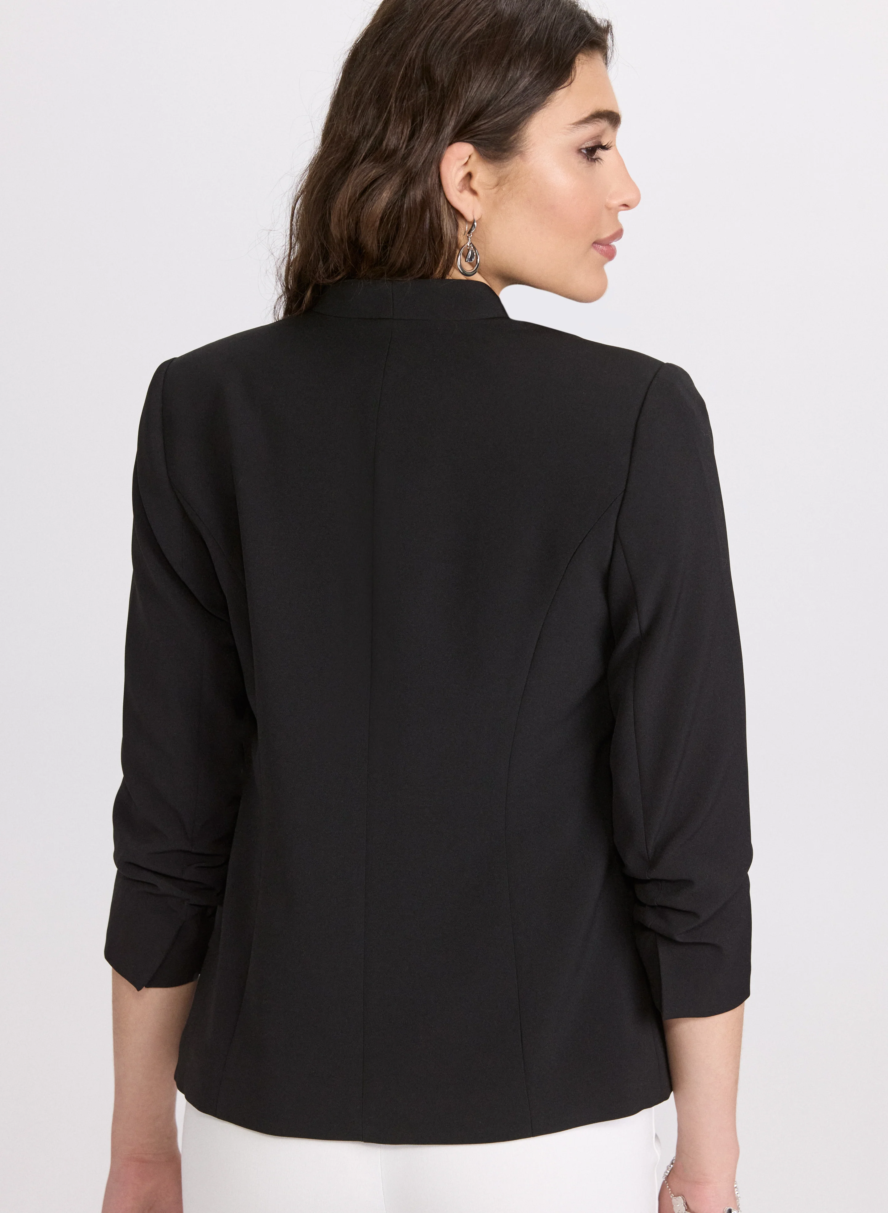 Twill 3/4 Sleeve Blazer - Image 4
