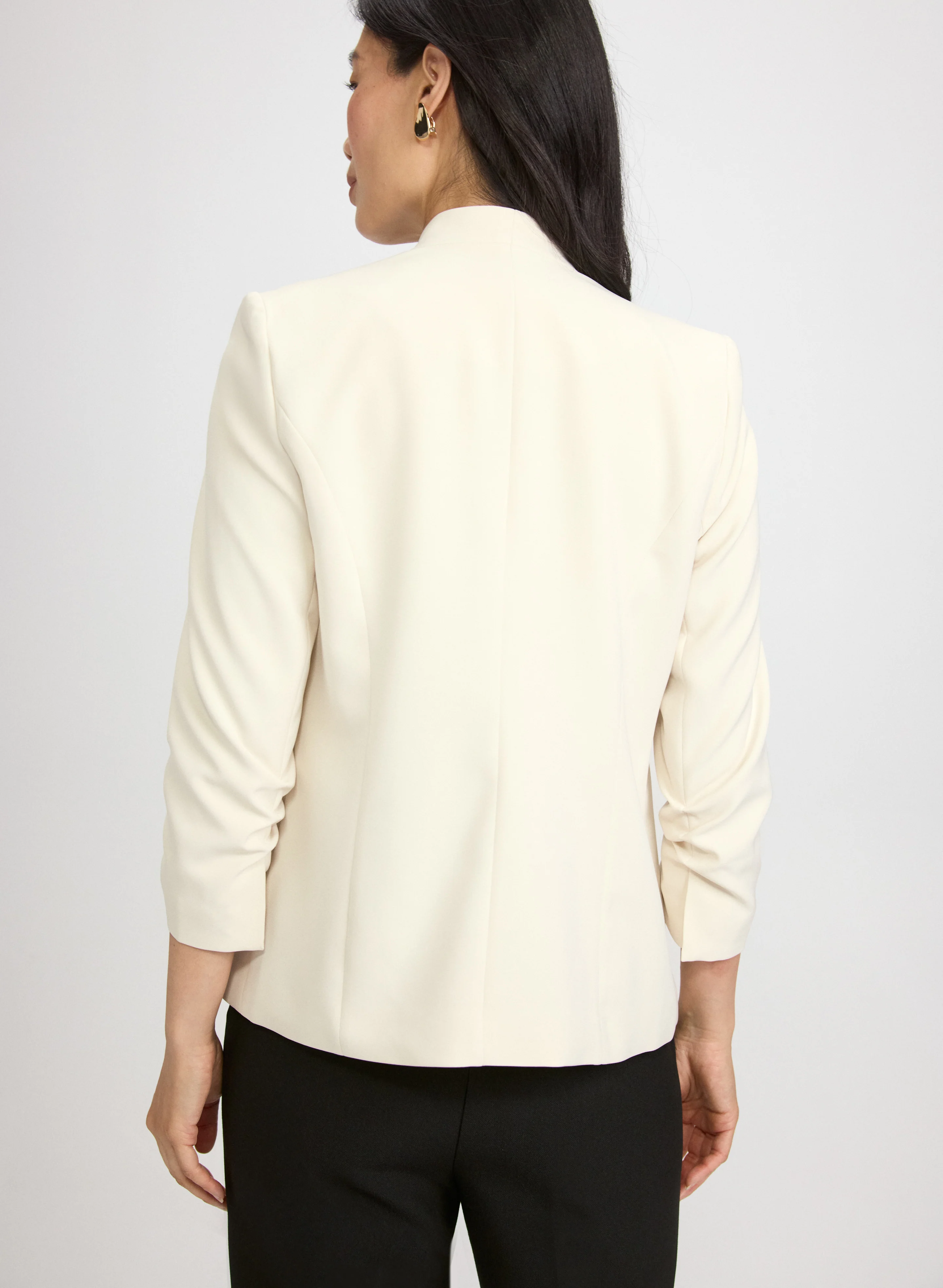 Twill 3/4 Sleeve Blazer - Image 4