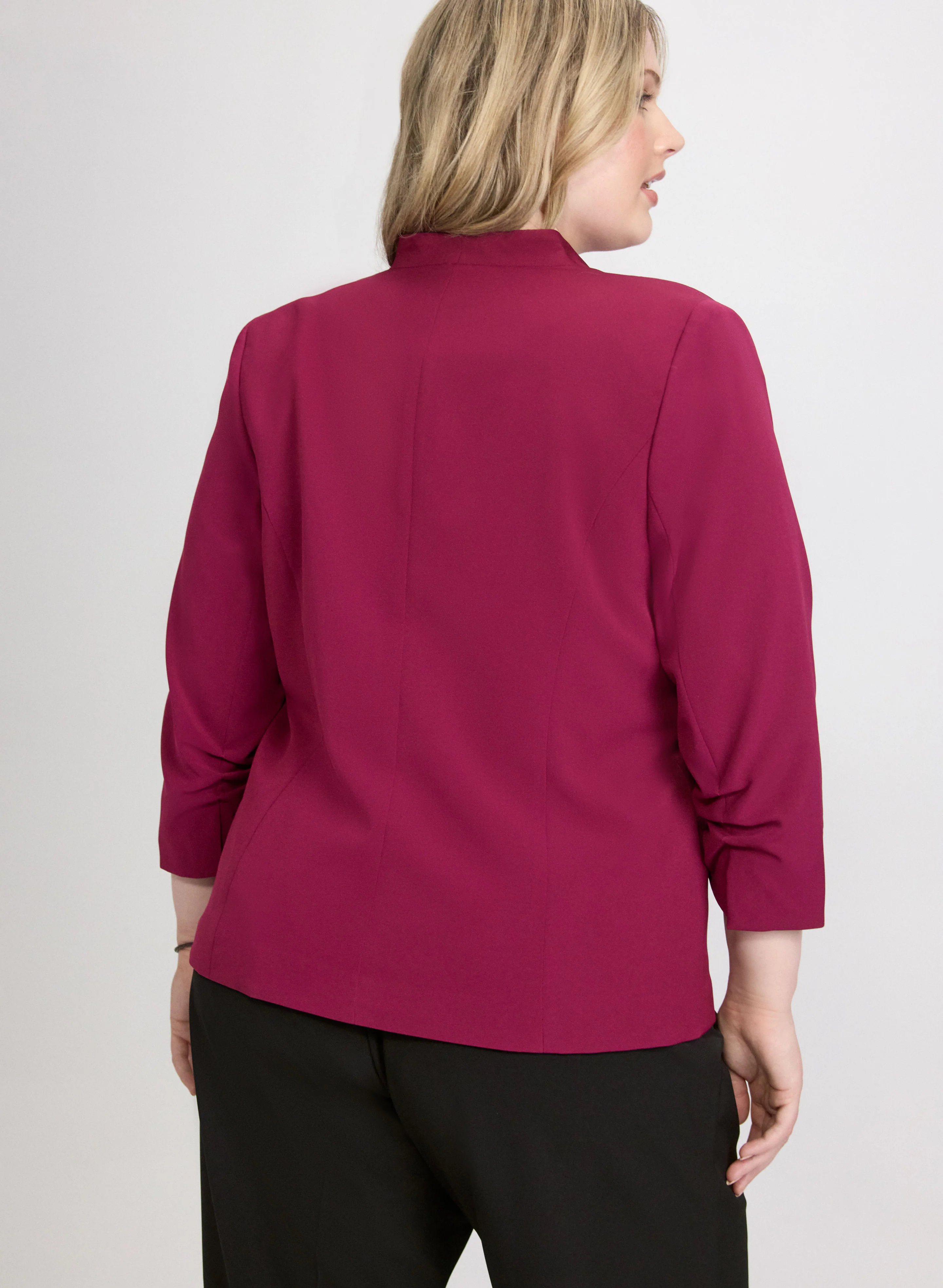 Twill 3/4 Sleeve Blazer - Image 10