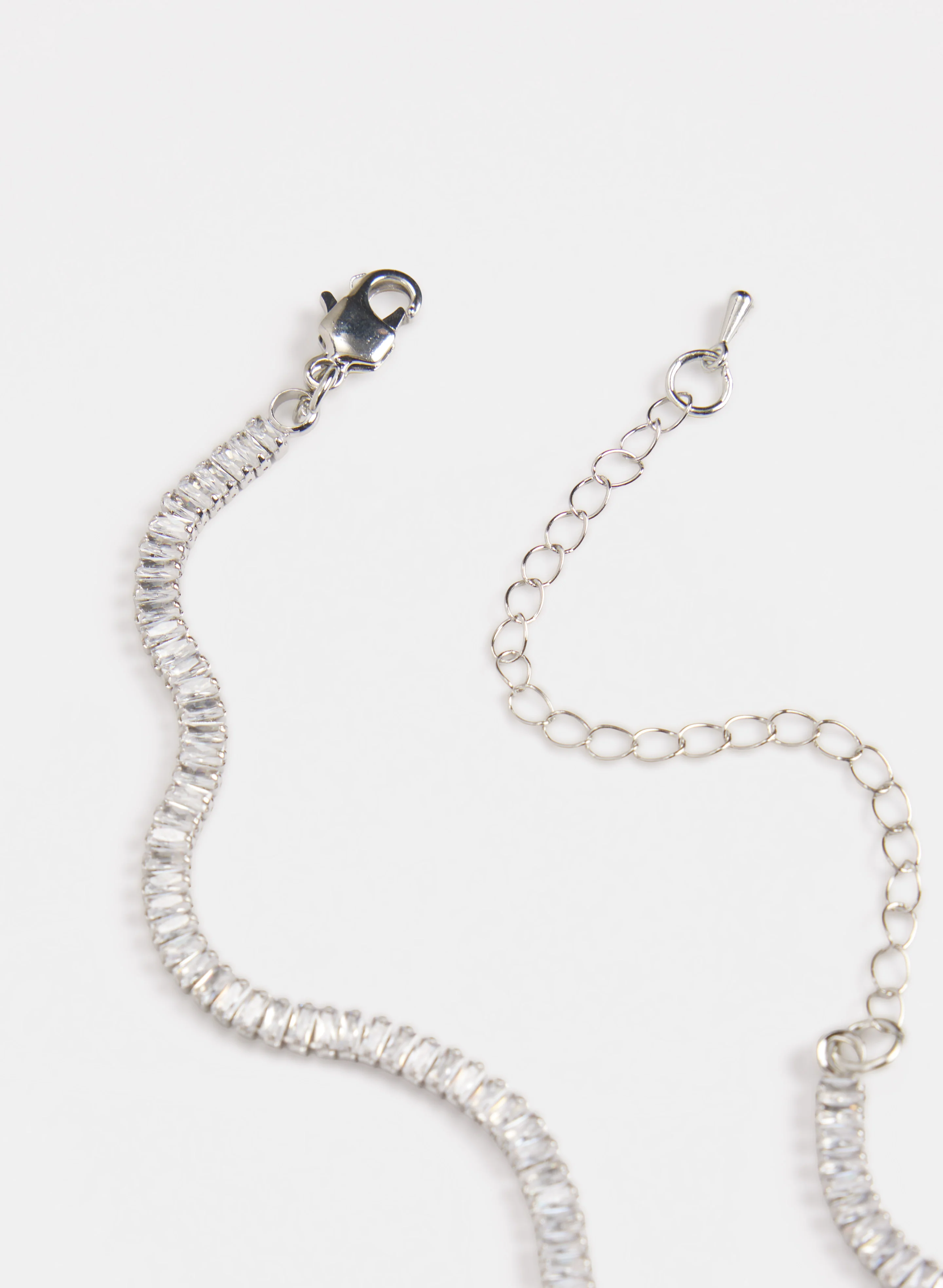 Two-Tier Crystal Pendant Necklace - Image 2