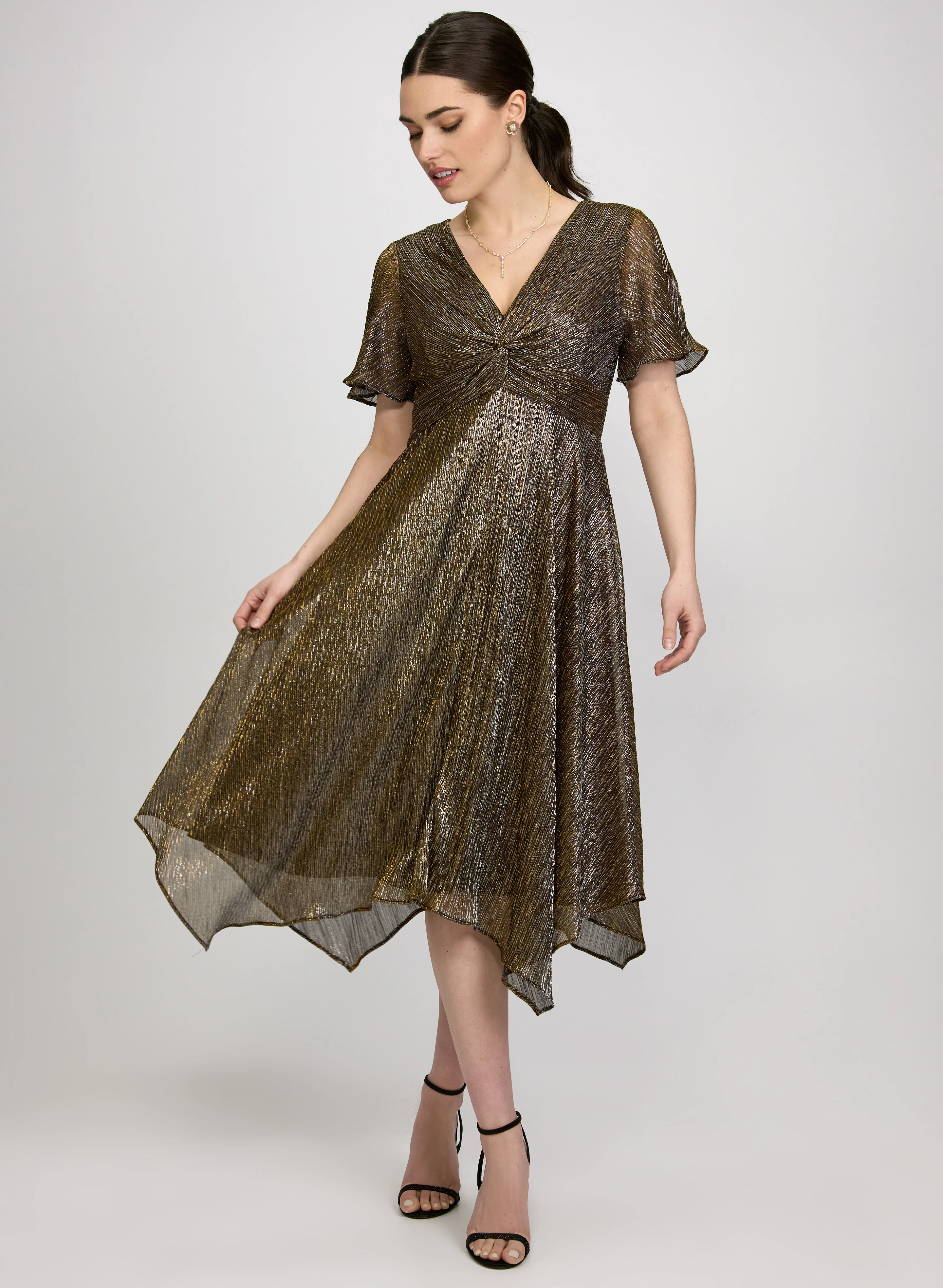 Two-Tone Metallic Dress - Image 5