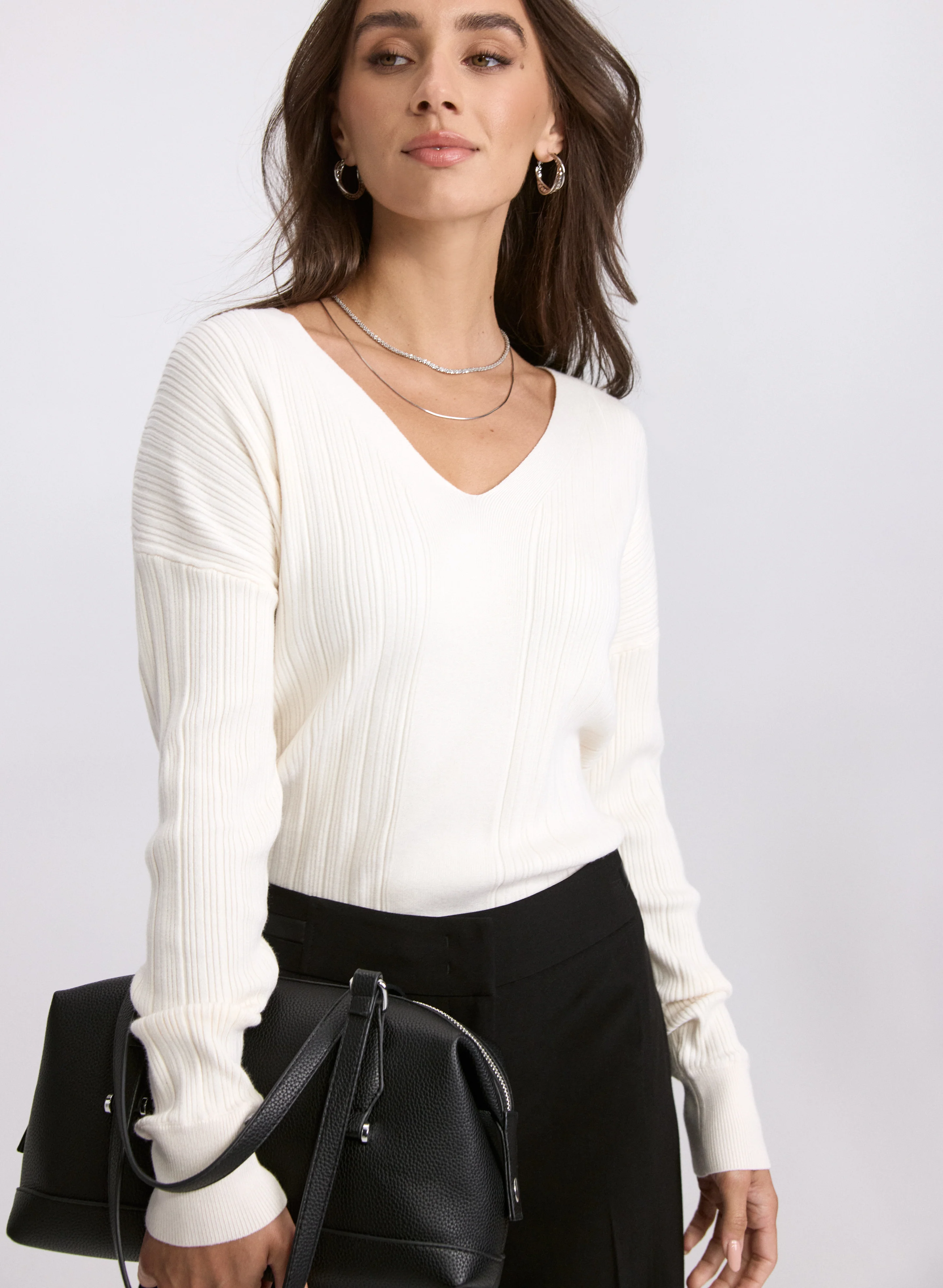 V-Neck Knit Pullover
