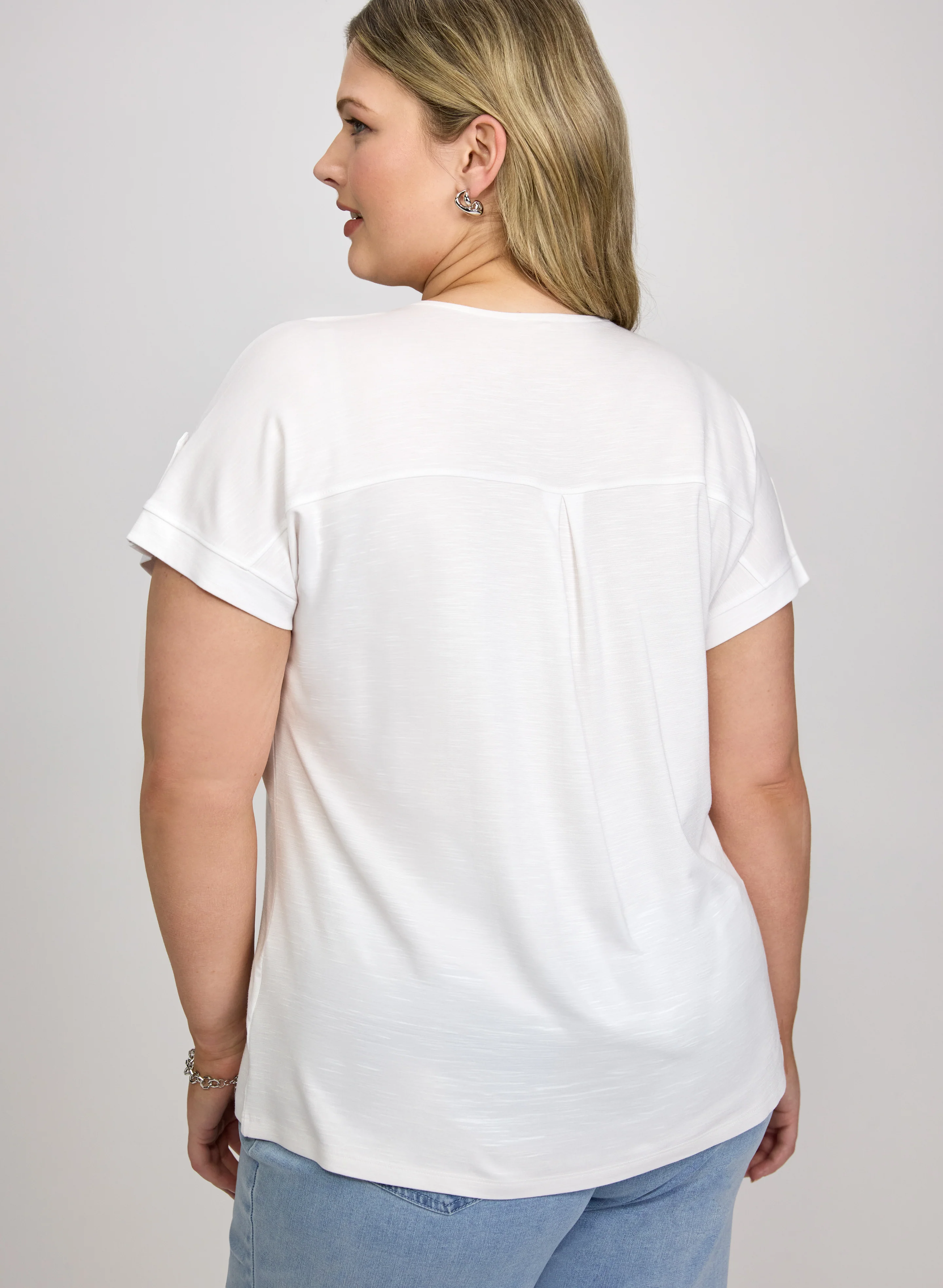 V-Neck Slub T-Shirt - Image 4