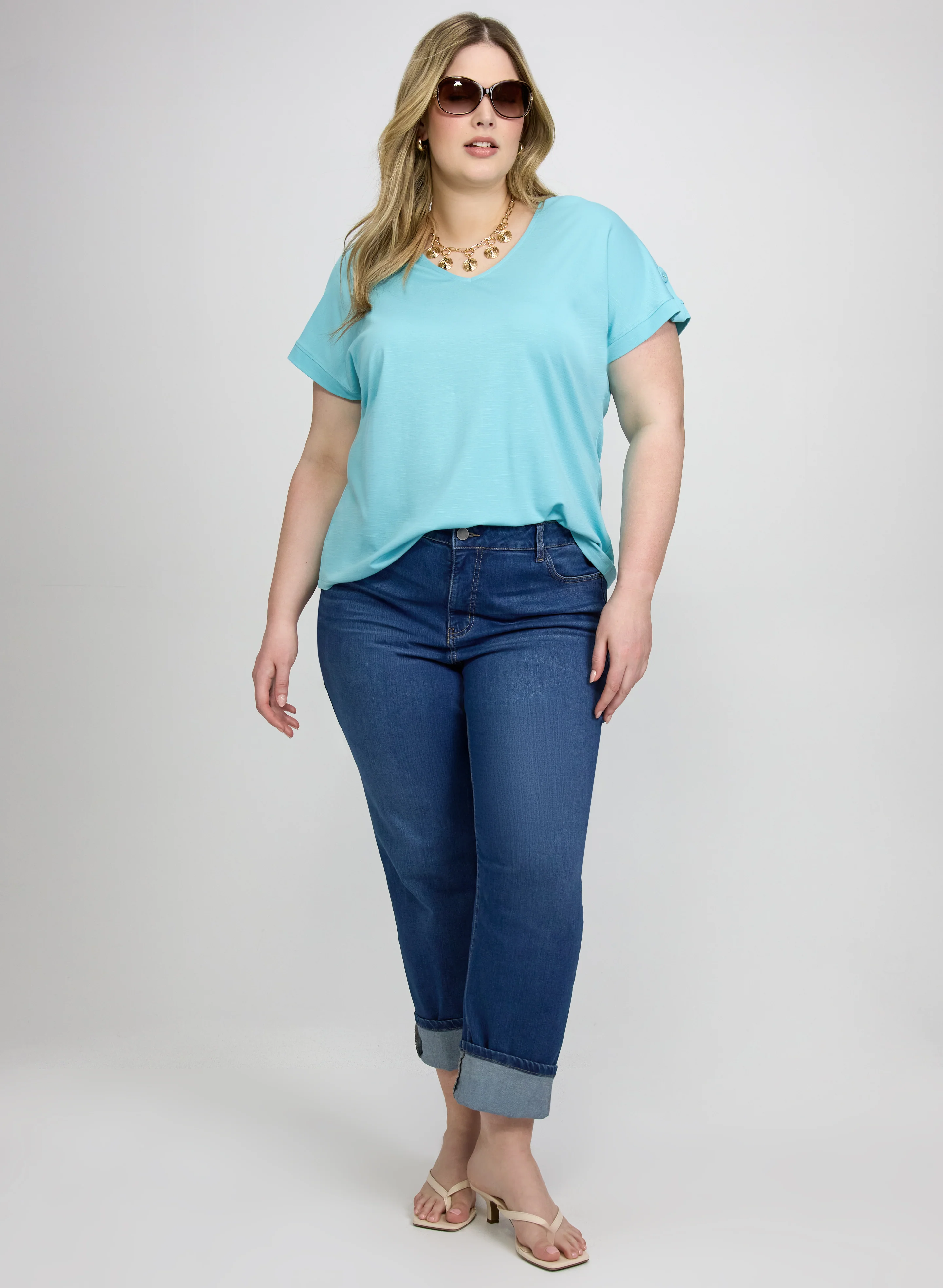 V-Neck Slub T-Shirt - Image 3