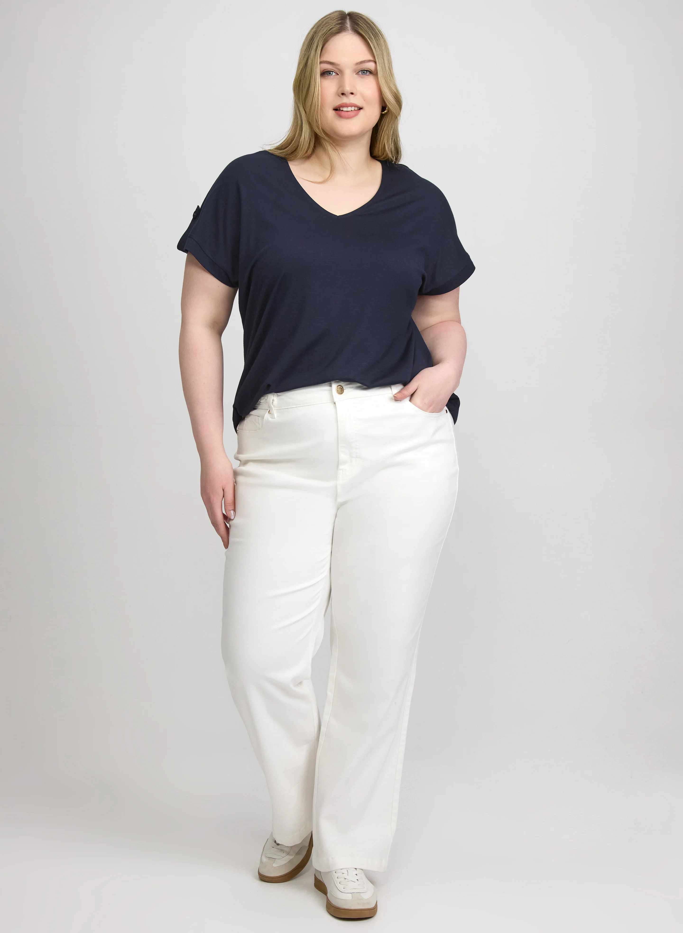 V-Neck Slub T-Shirt - Image 3
