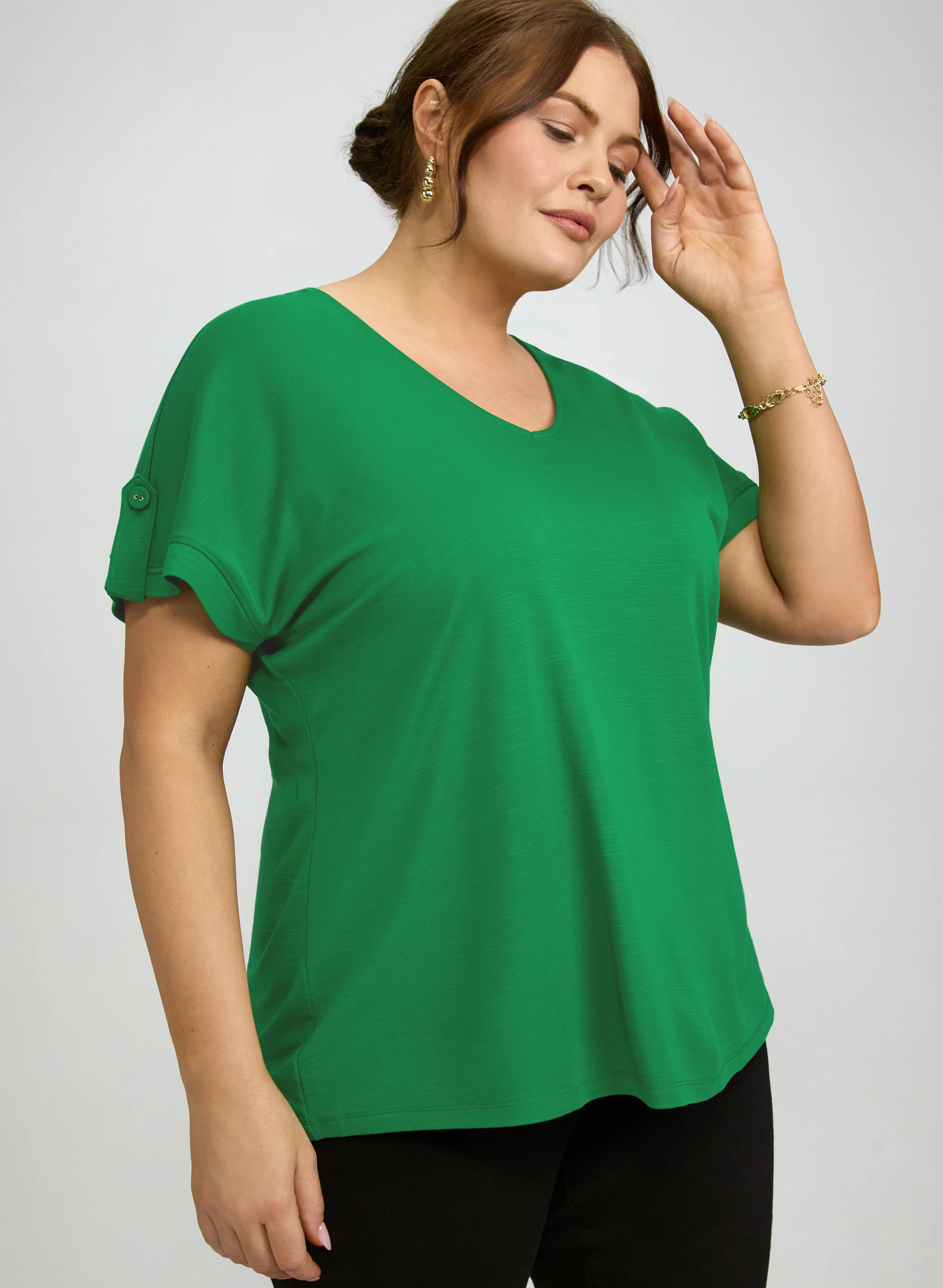 V-Neck Slub T-Shirt - Image 2