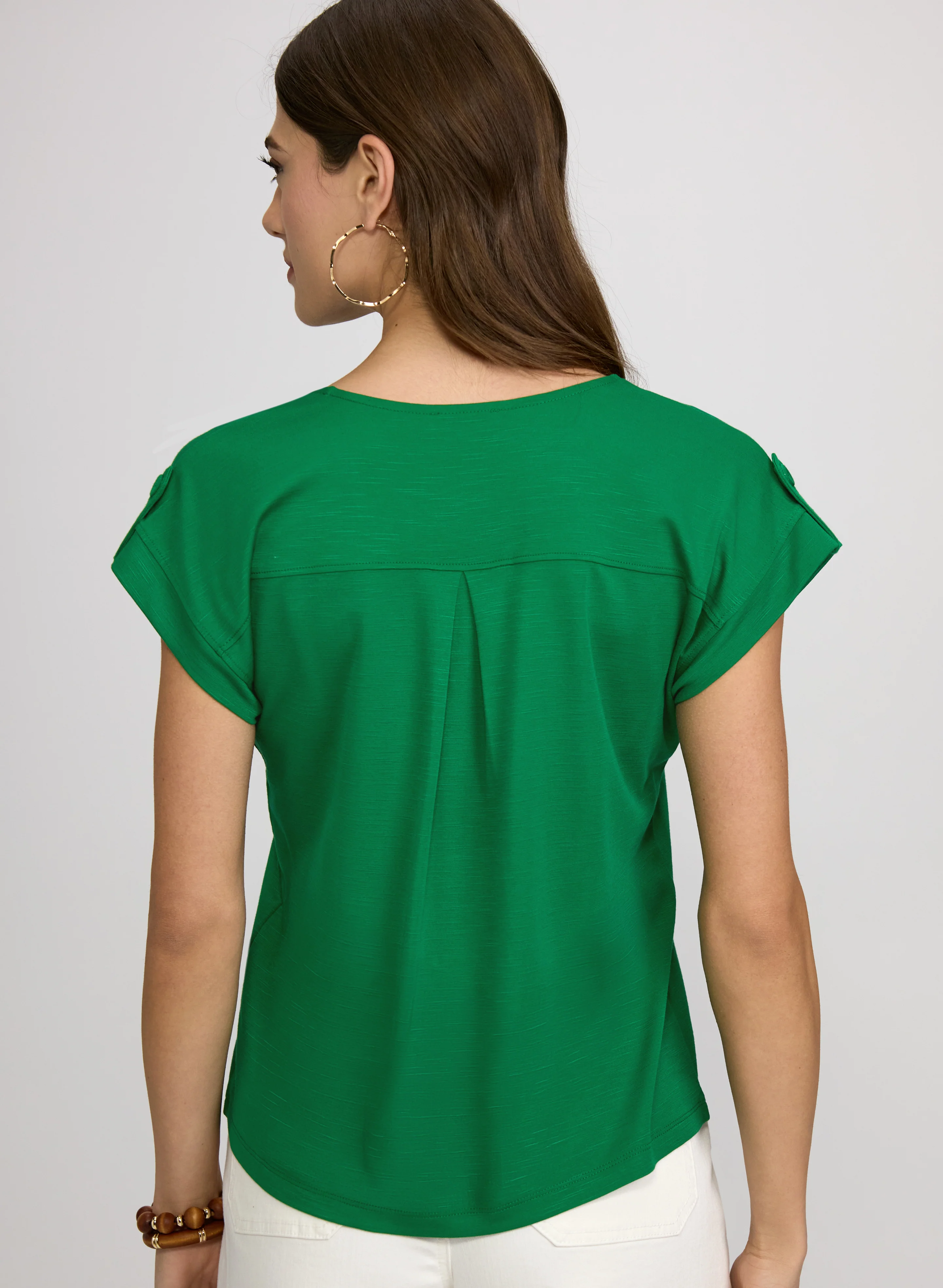 V-Neck Slub T-Shirt - Image 4
