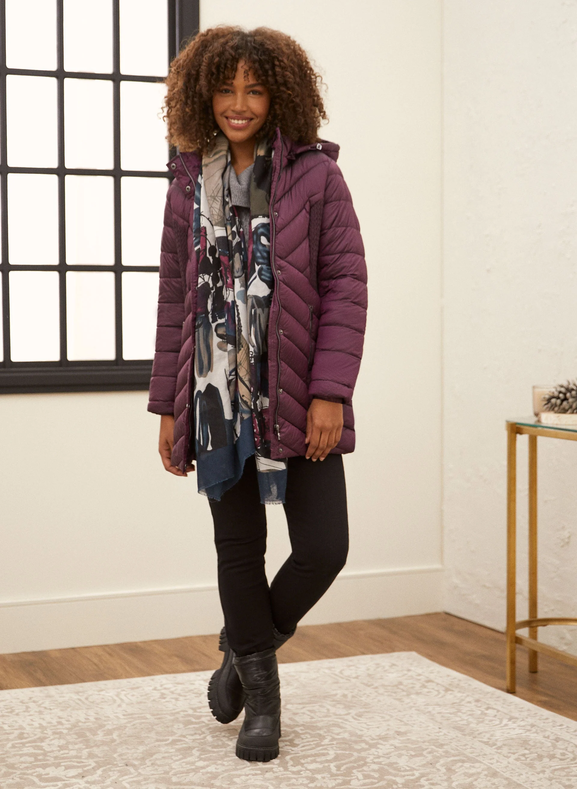 Vegan Down Quilted Coat - Image 3