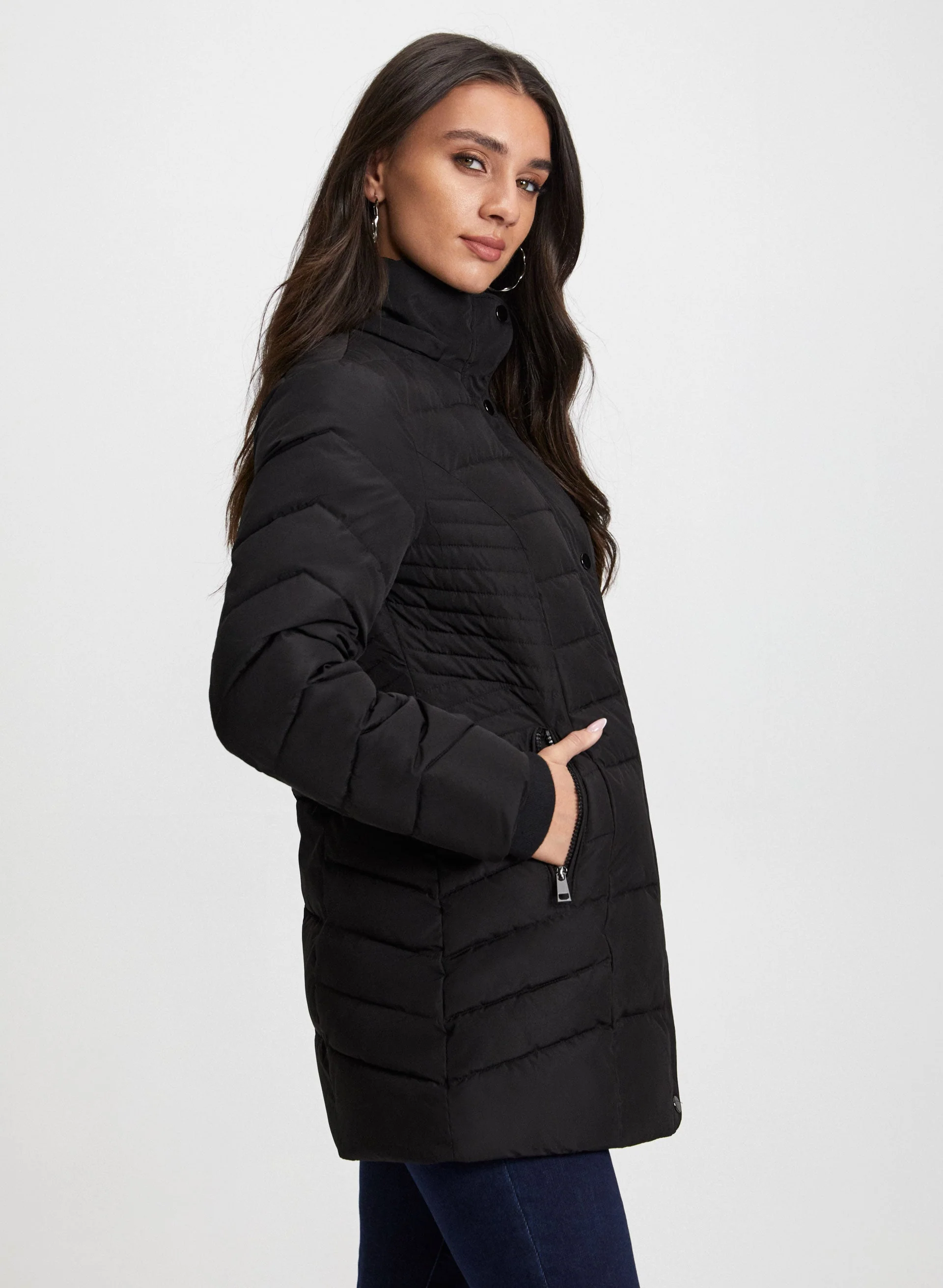 Vegan Down Quilted Coat - Image 2
