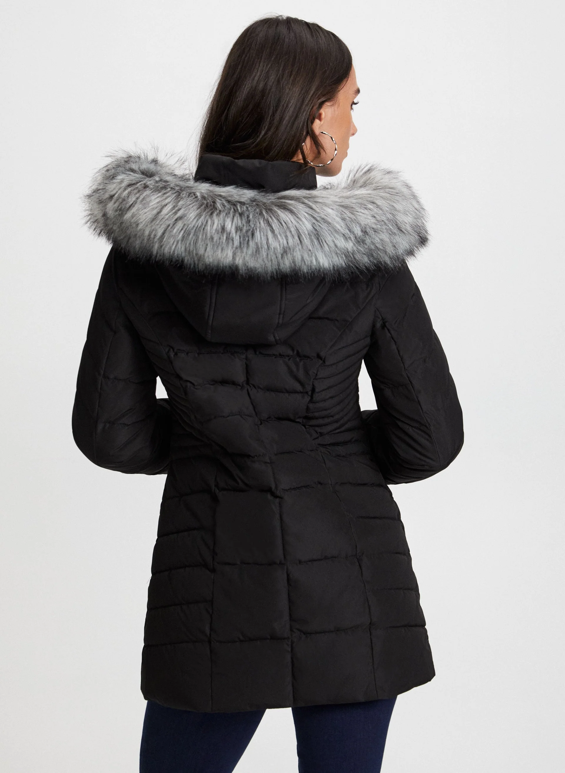 Vegan Down Quilted Coat - Image 4