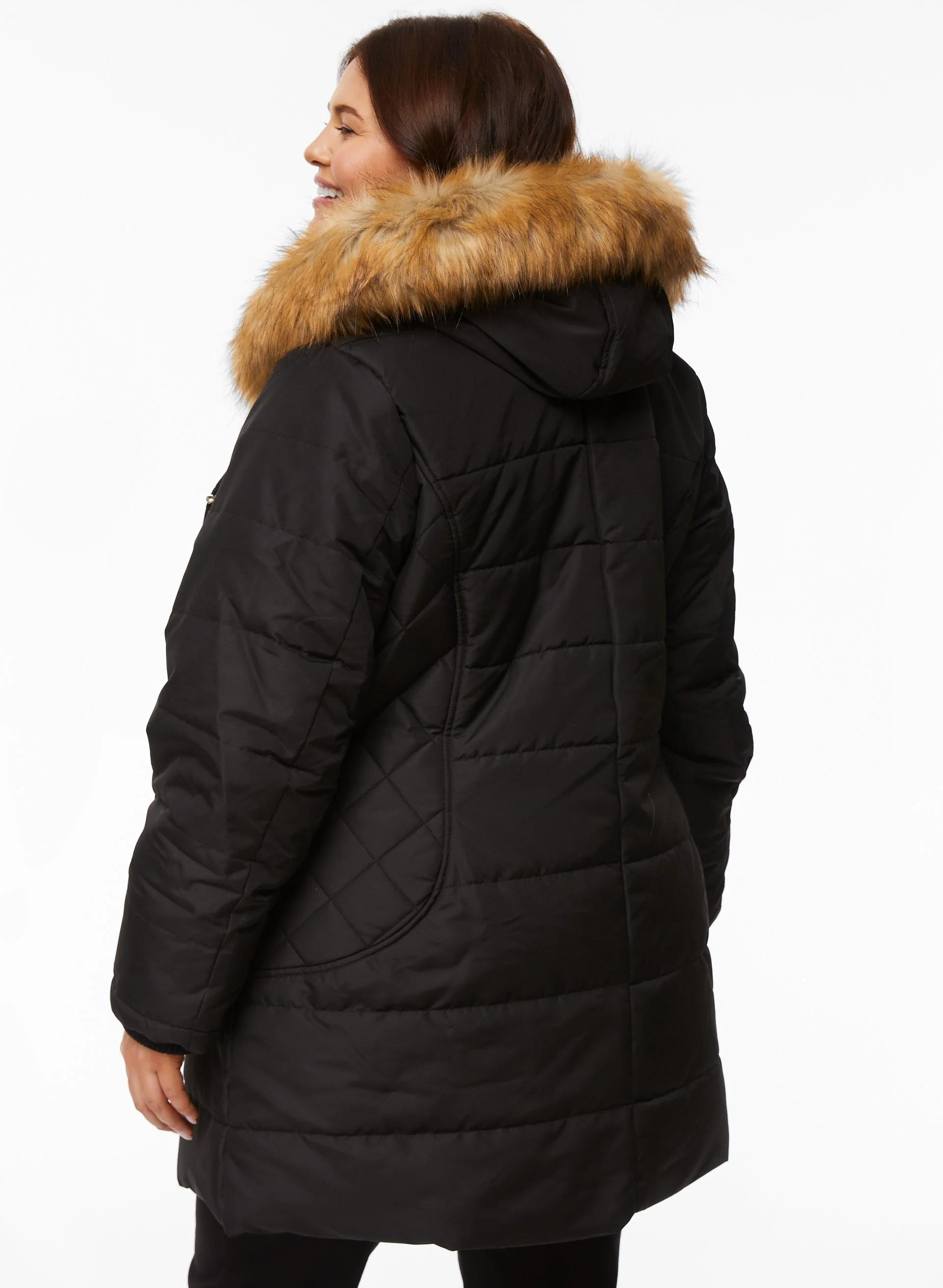Vegan Down Quilted Coat - Image 2