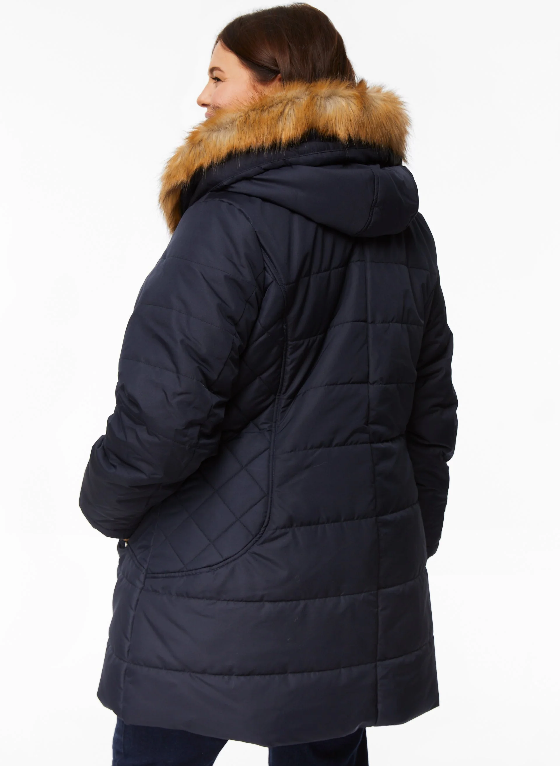 Vegan Down Quilted Coat - Image 2