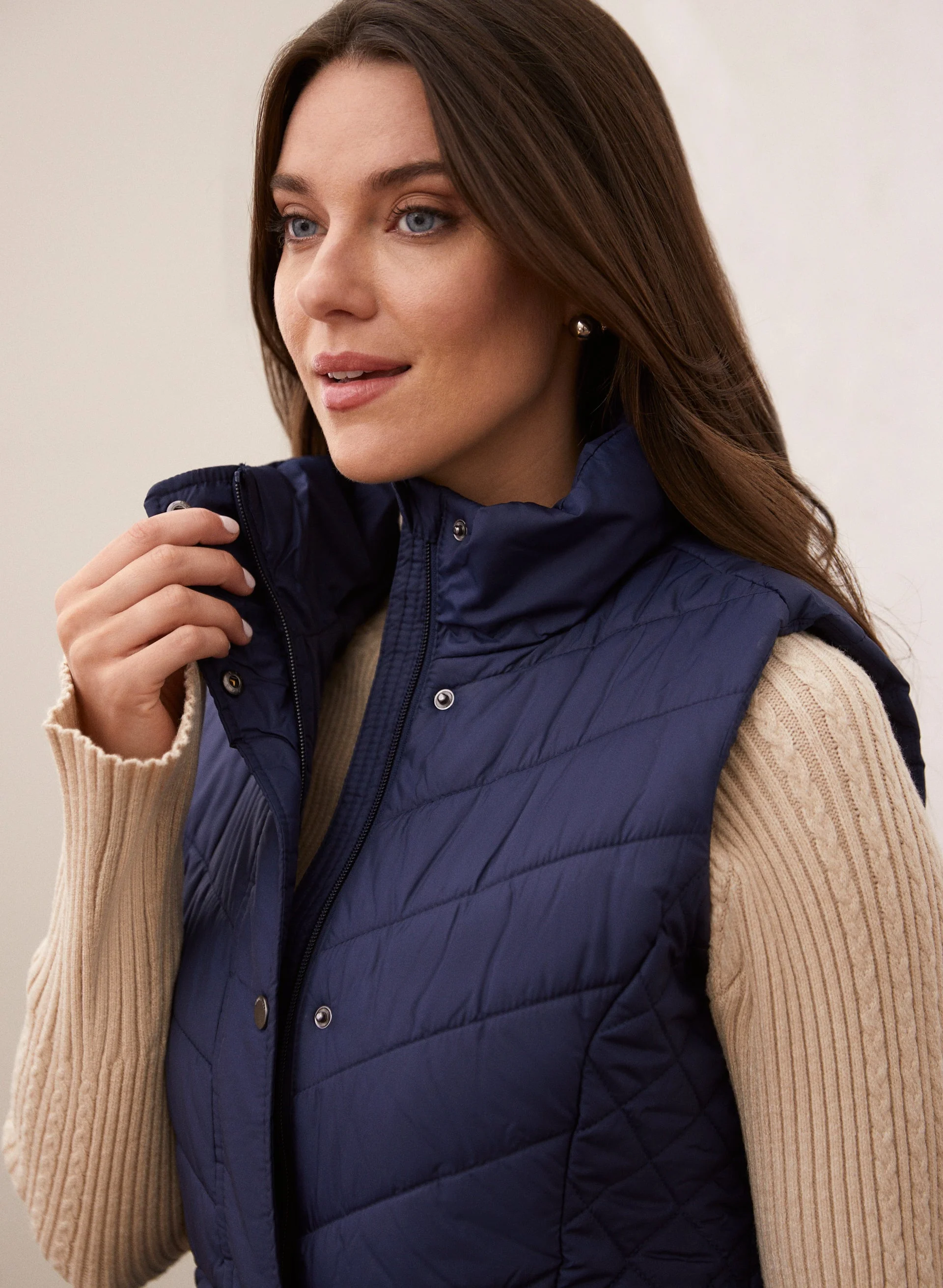 Vegan Down Quilted Vest - Image 4