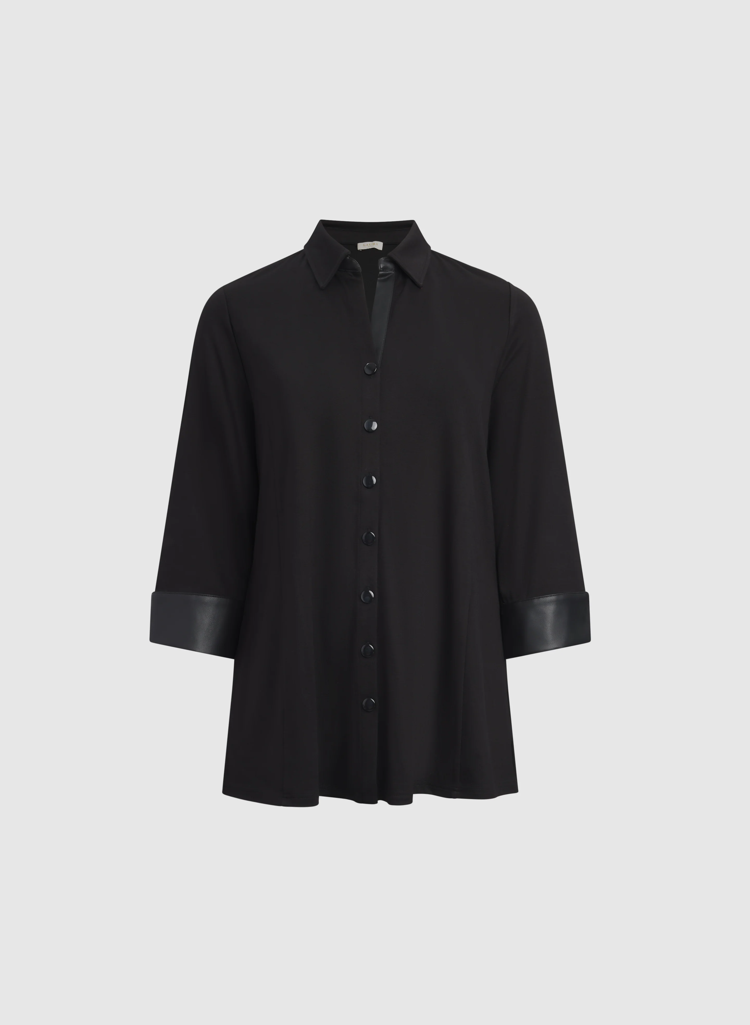 Vegan Leather Trim Top - Image 6