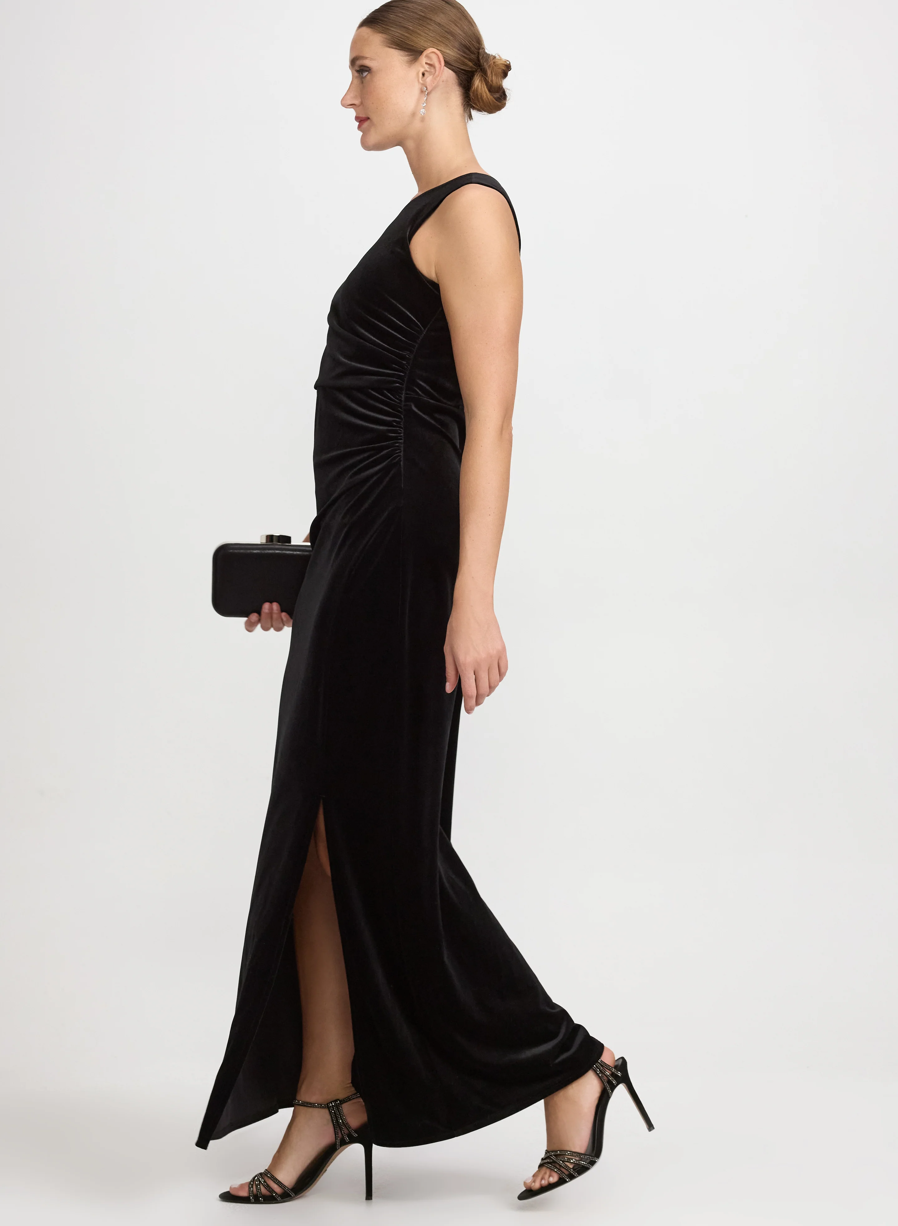 Velvet Open Back Dress - Image 2