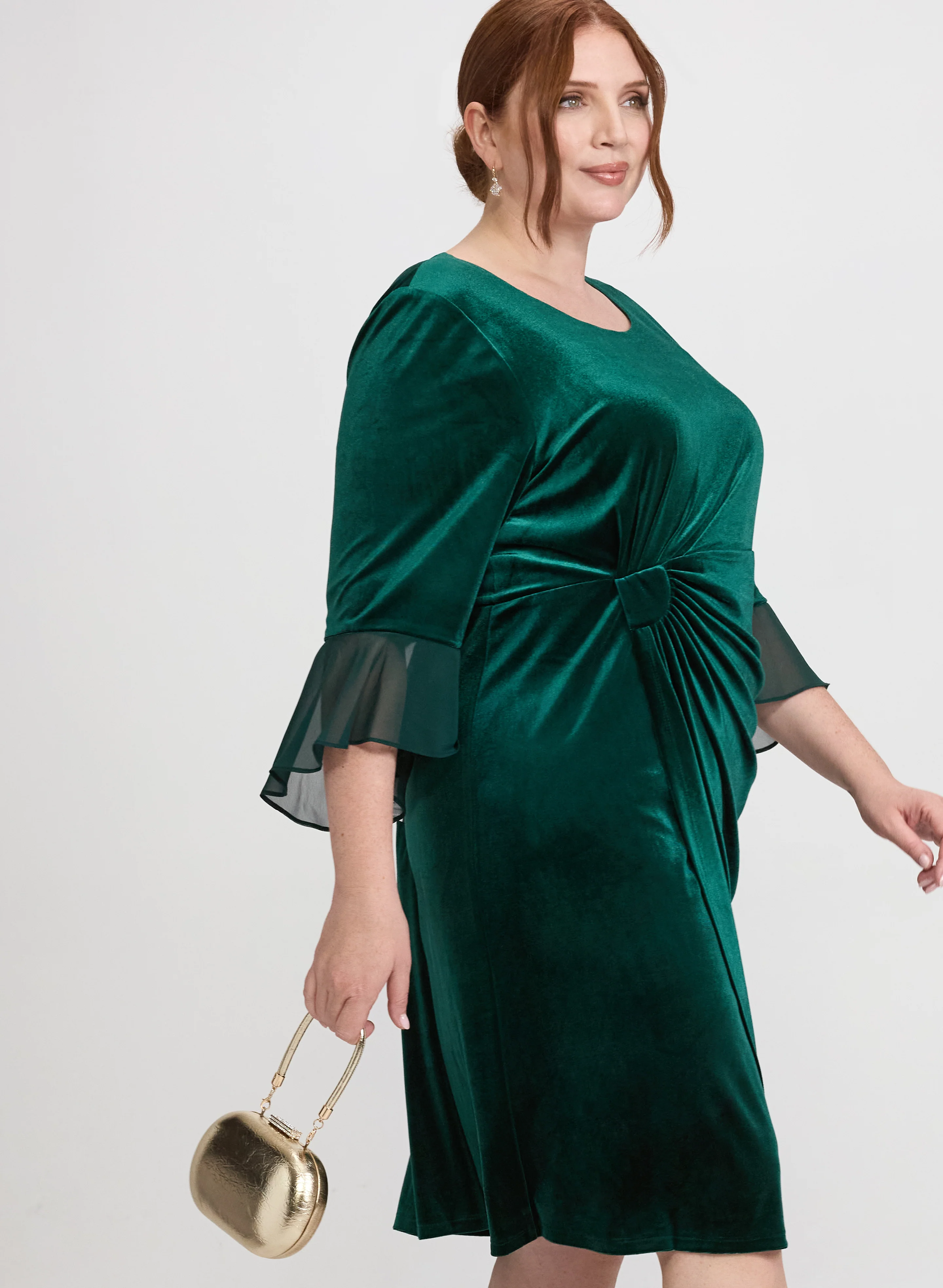 Velvet Overlay Dress - Image 2