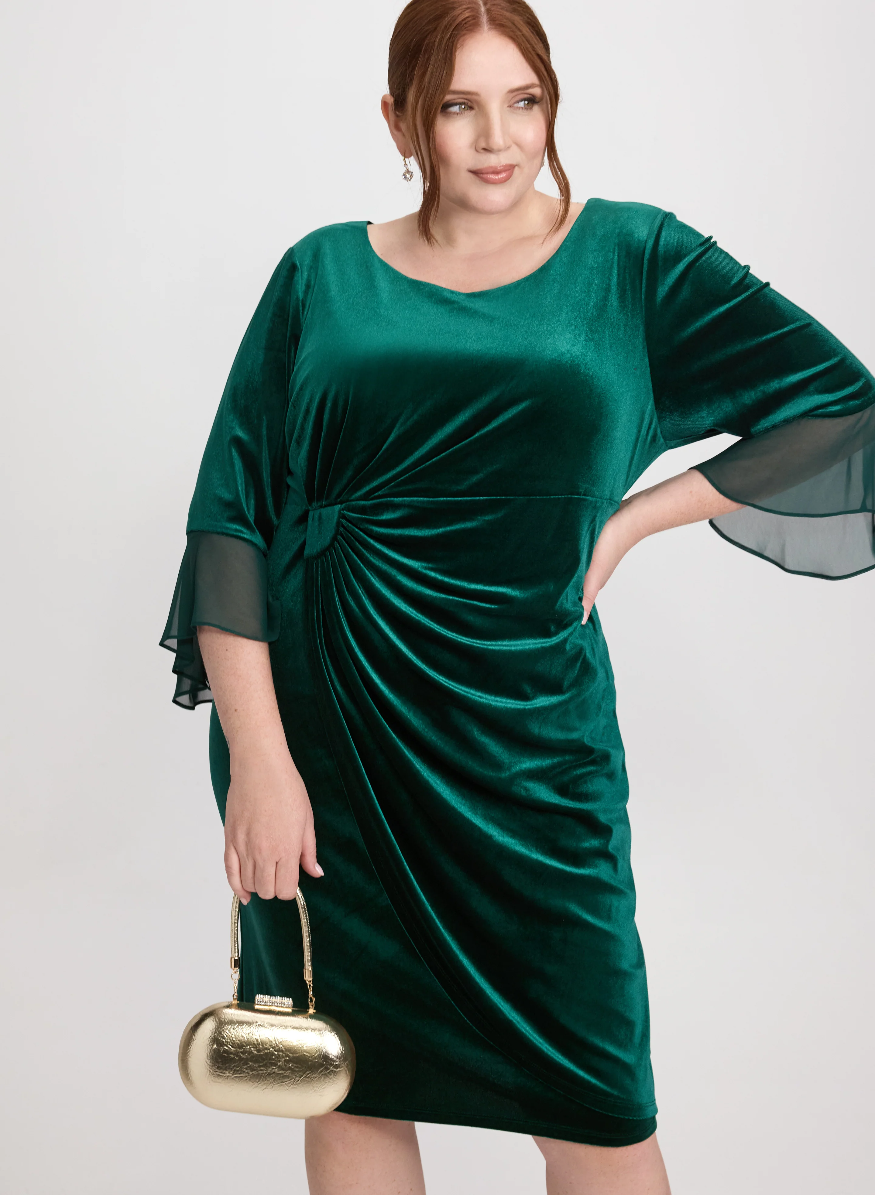 Velvet Overlay Dress - Image 5