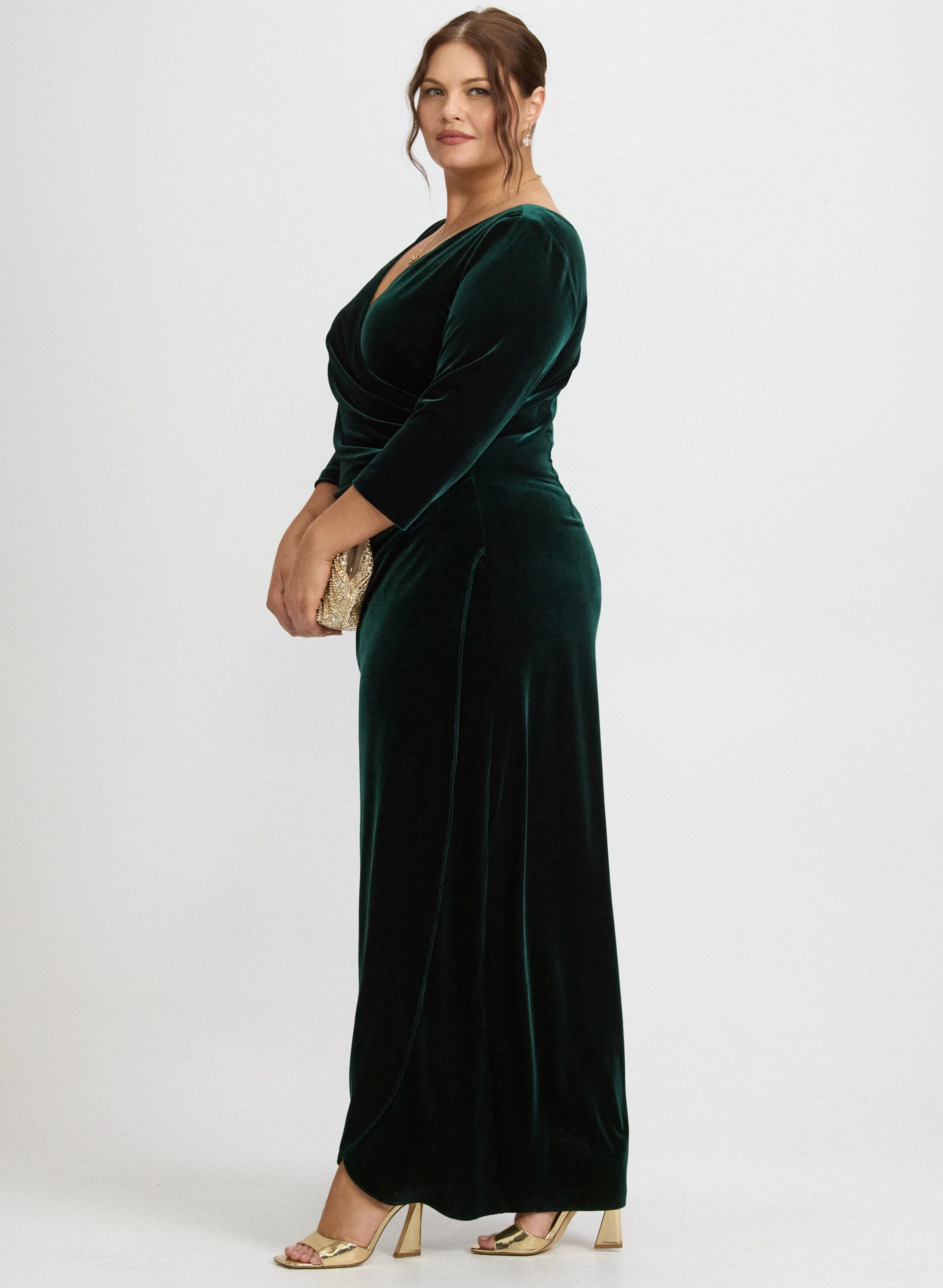 Alex Evenings - Velvet Overlay Dress - Image 3