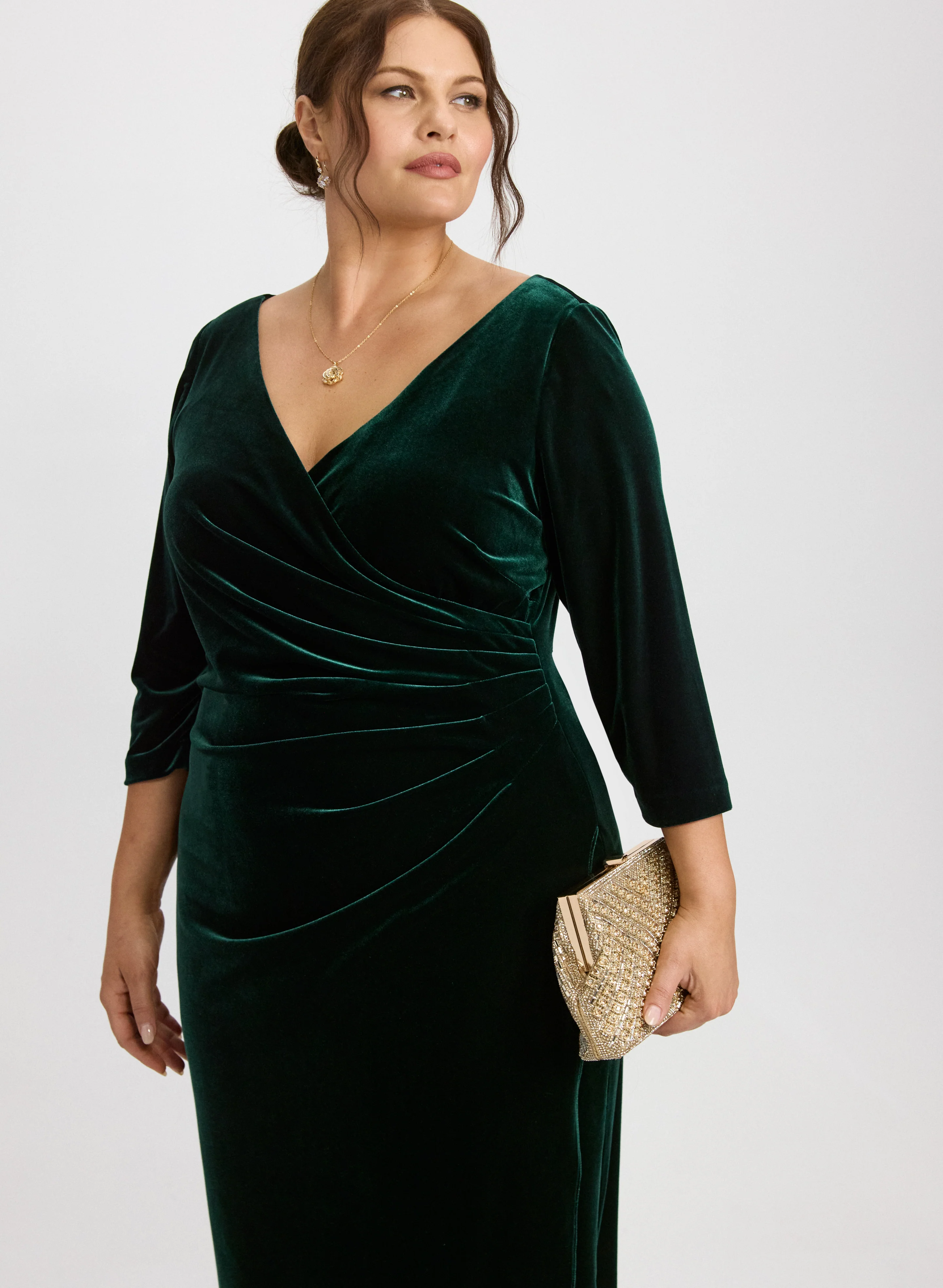 Alex Evenings - Velvet Overlay Dress - Image 4