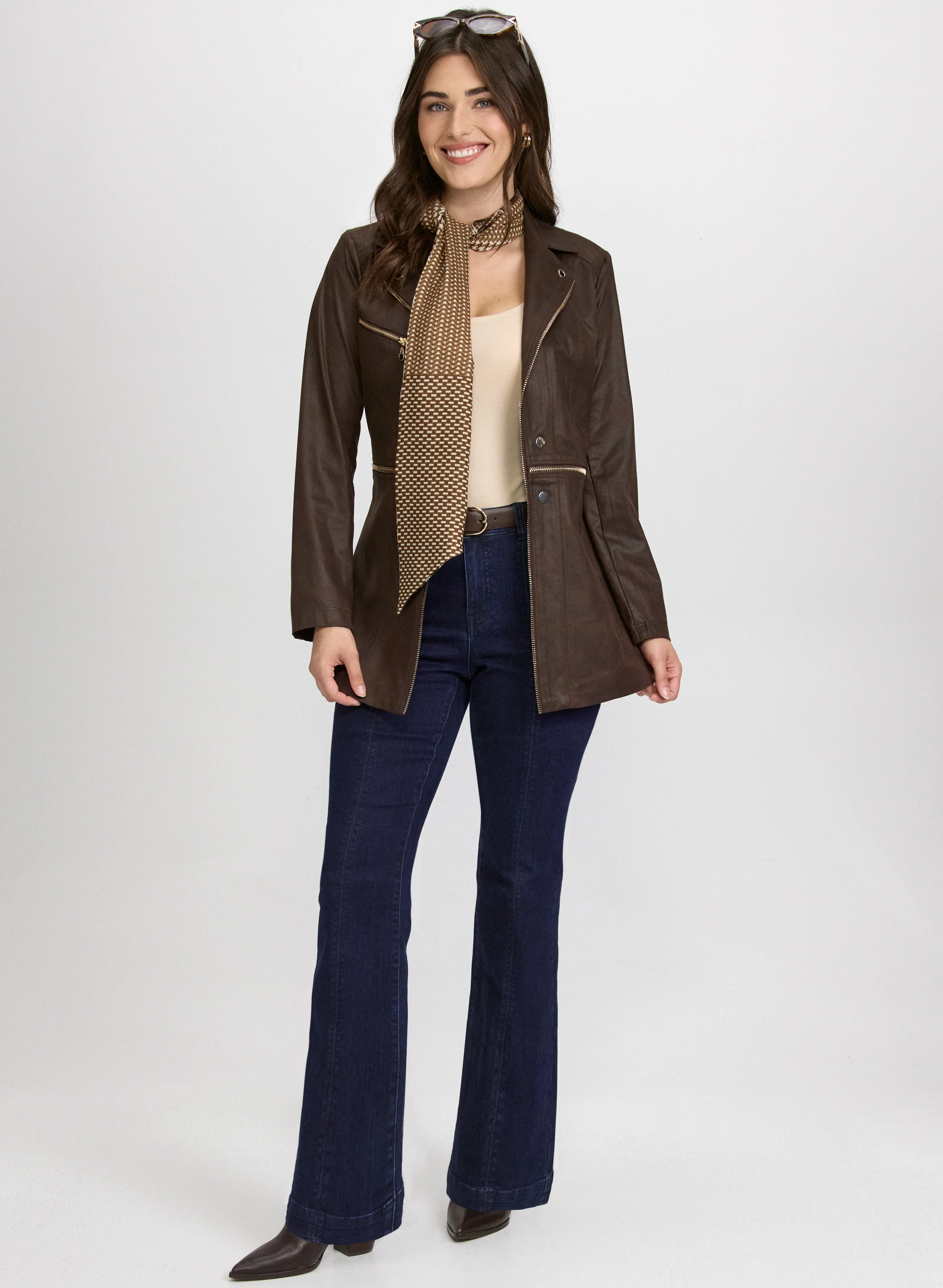 Vex - Long Faux-Suede Jacket - Image 3