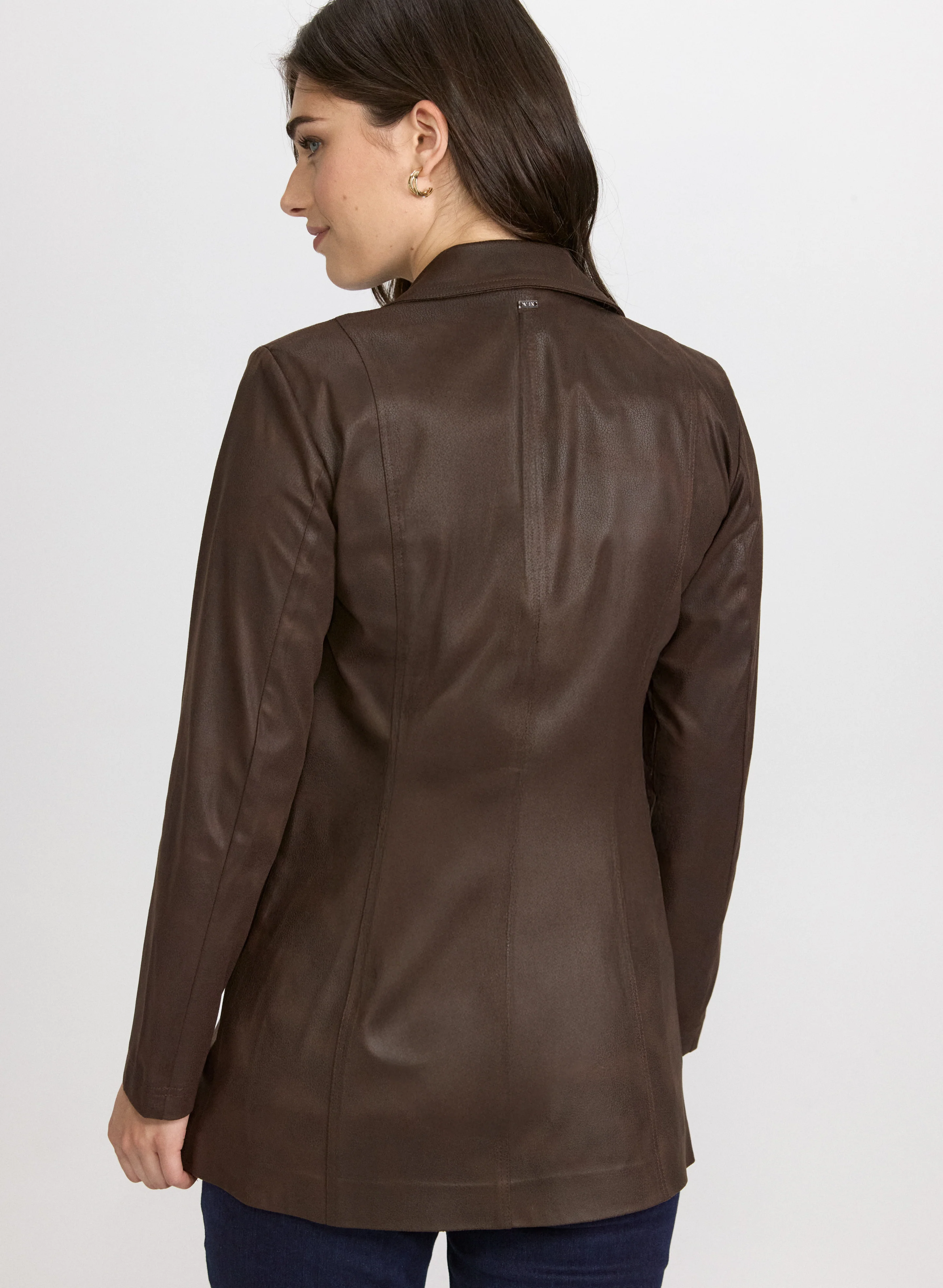 Vex - Long Faux-Suede Jacket - Image 4