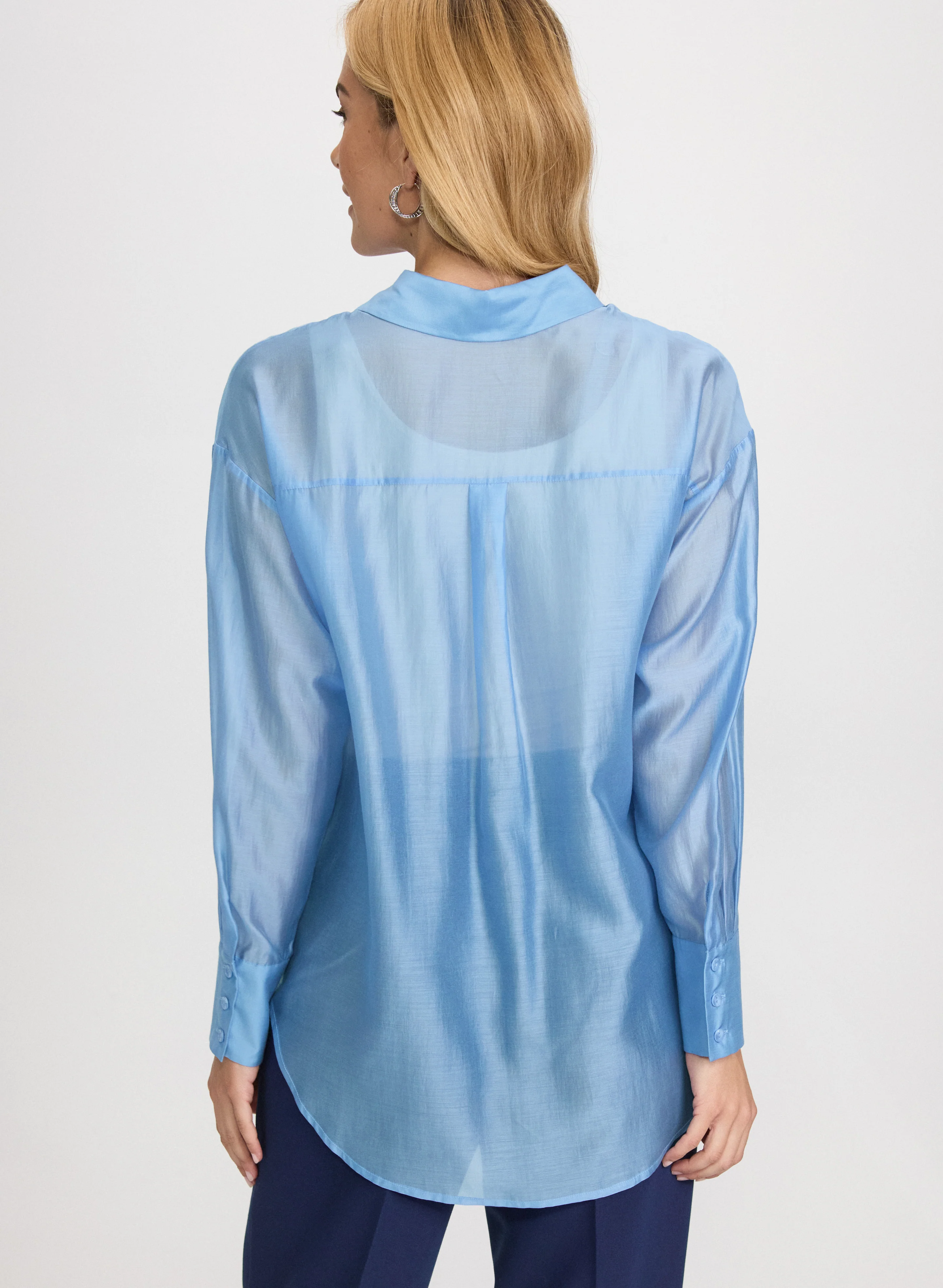 Voile Button-Down Blouse - Image 4