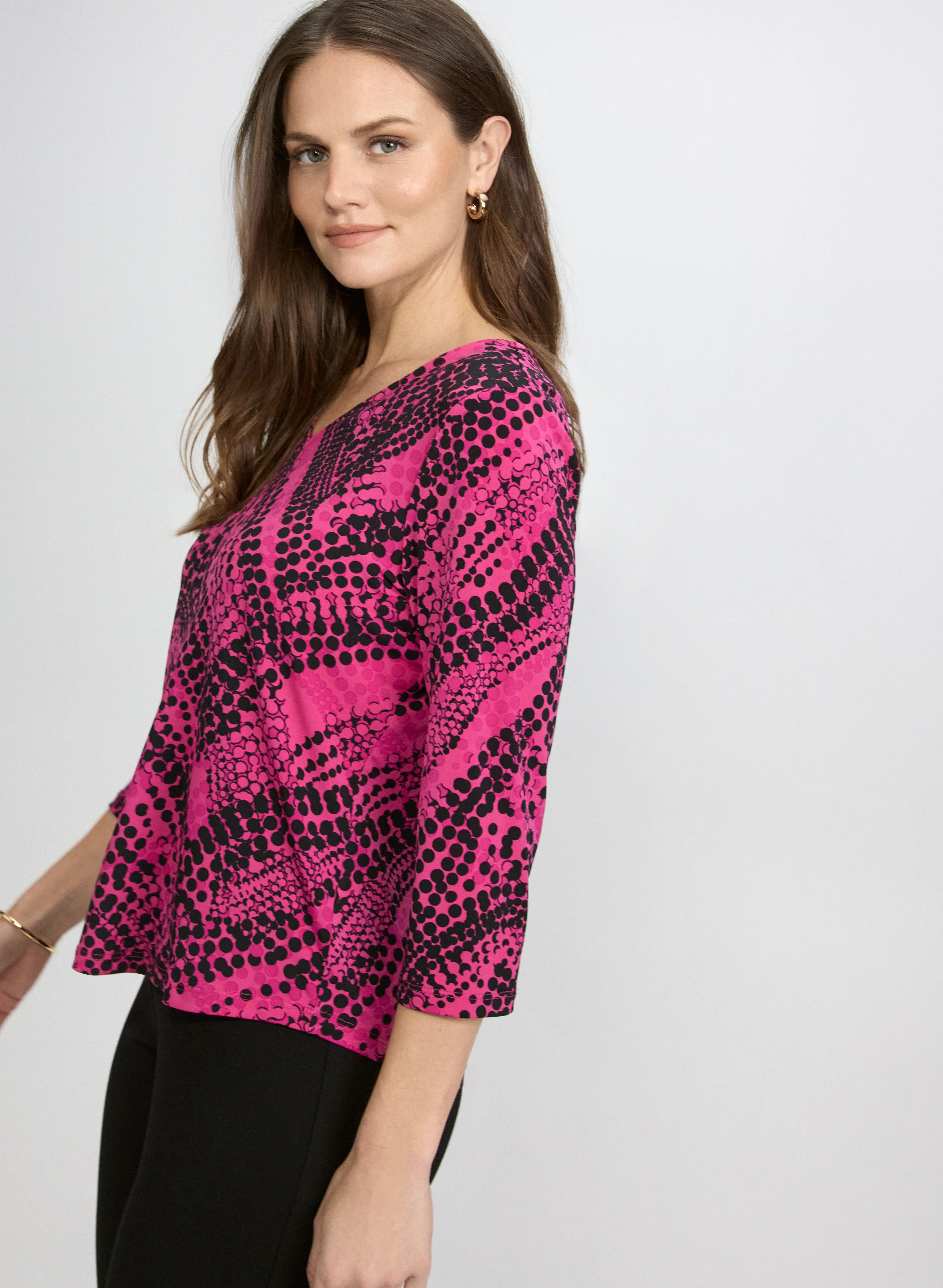 Wavy Dot Print Top - Image 5