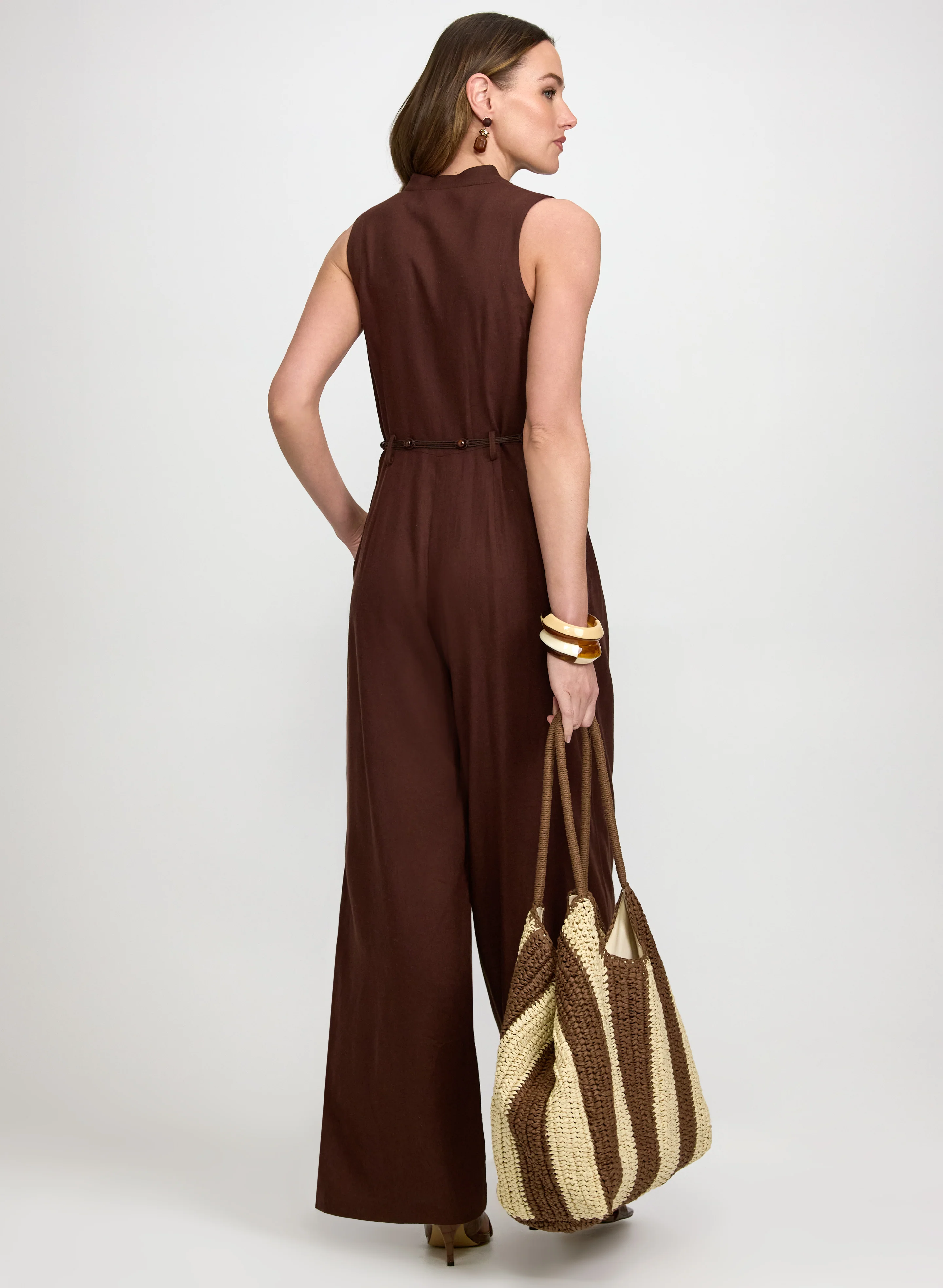Wide-Leg Belted Jumpsuit - Image 5