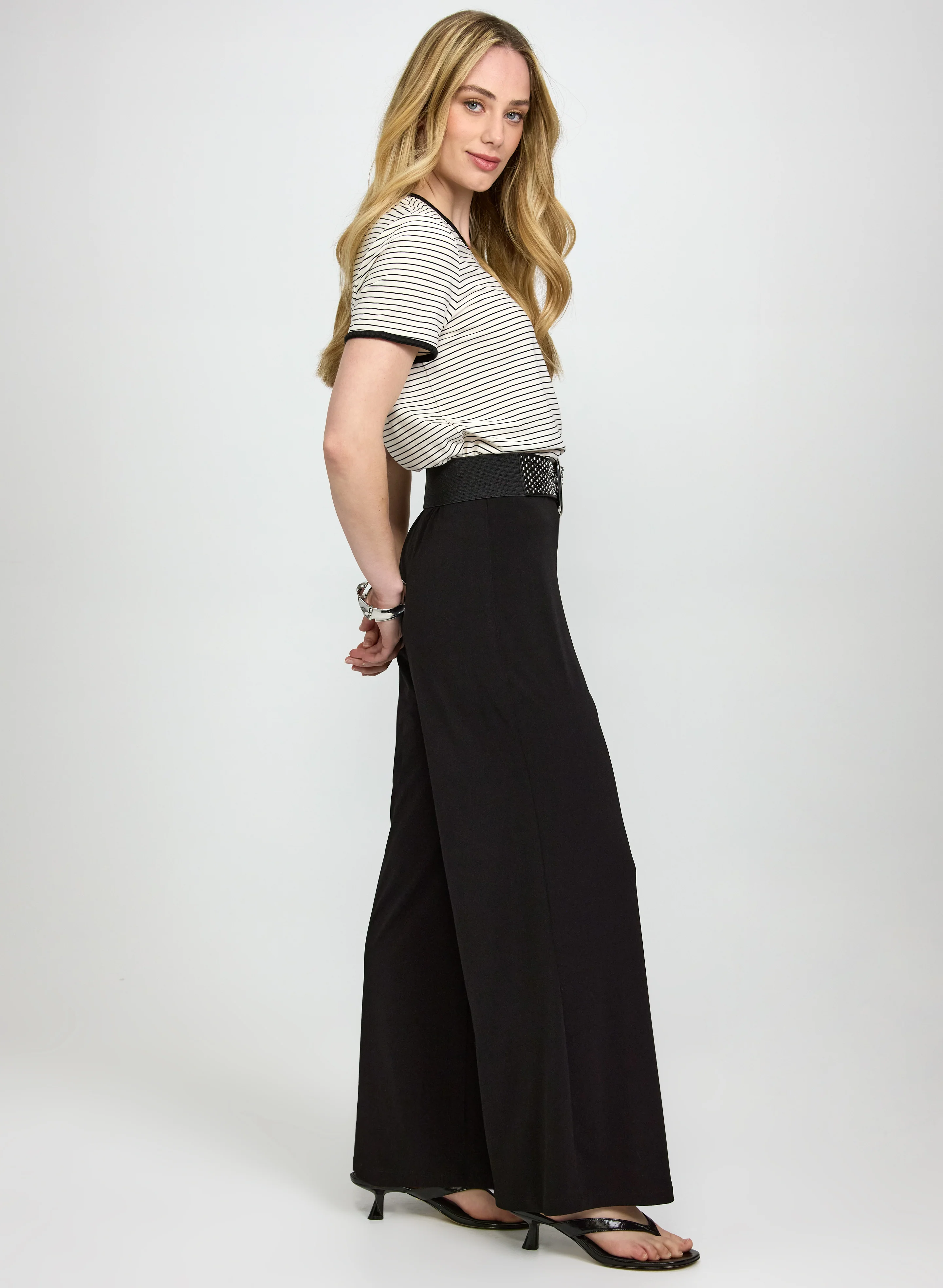 Wide-Leg Crepe Pants - Image 4