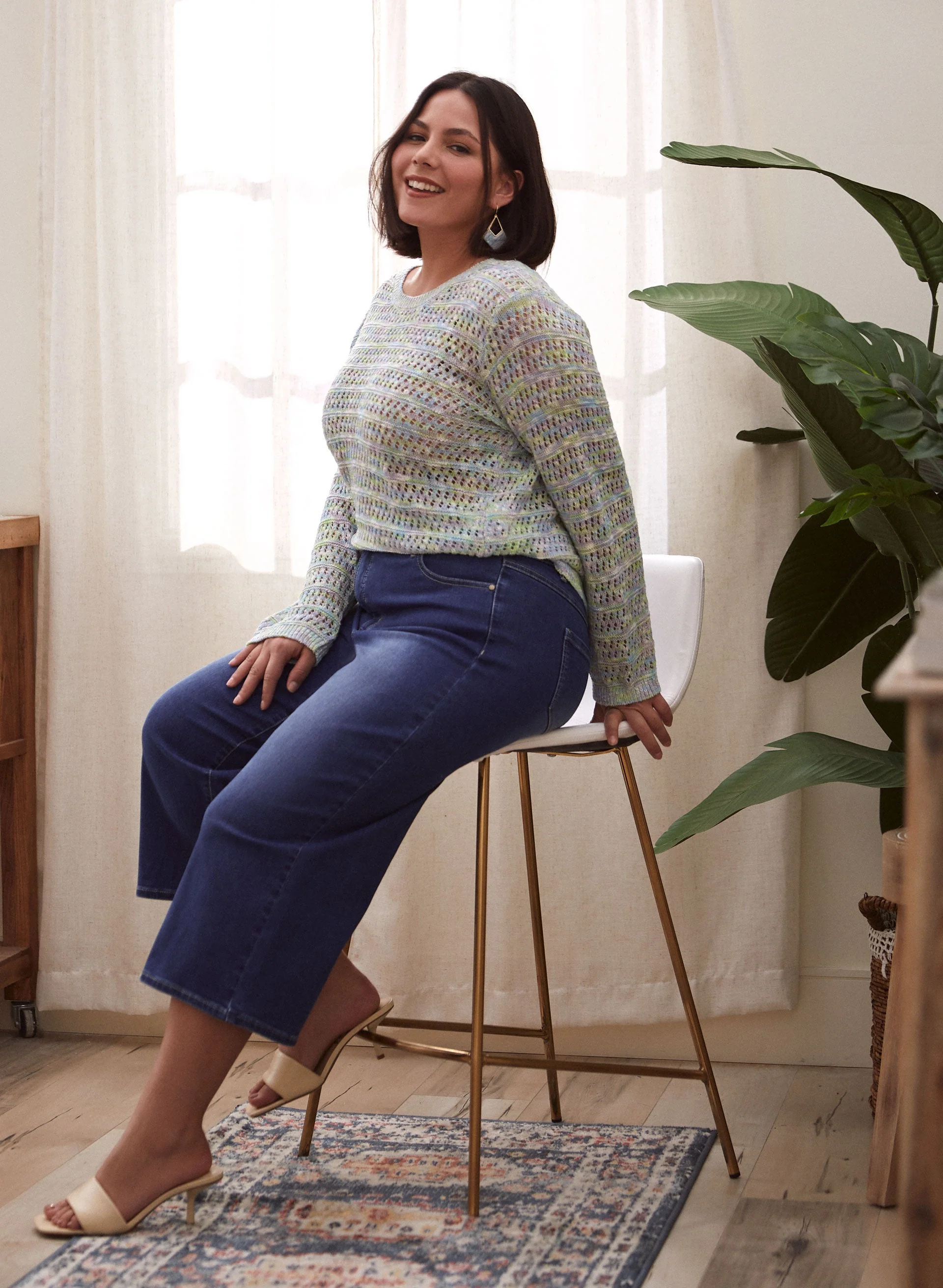 Wide Leg Gaucho Jeans - Image 2