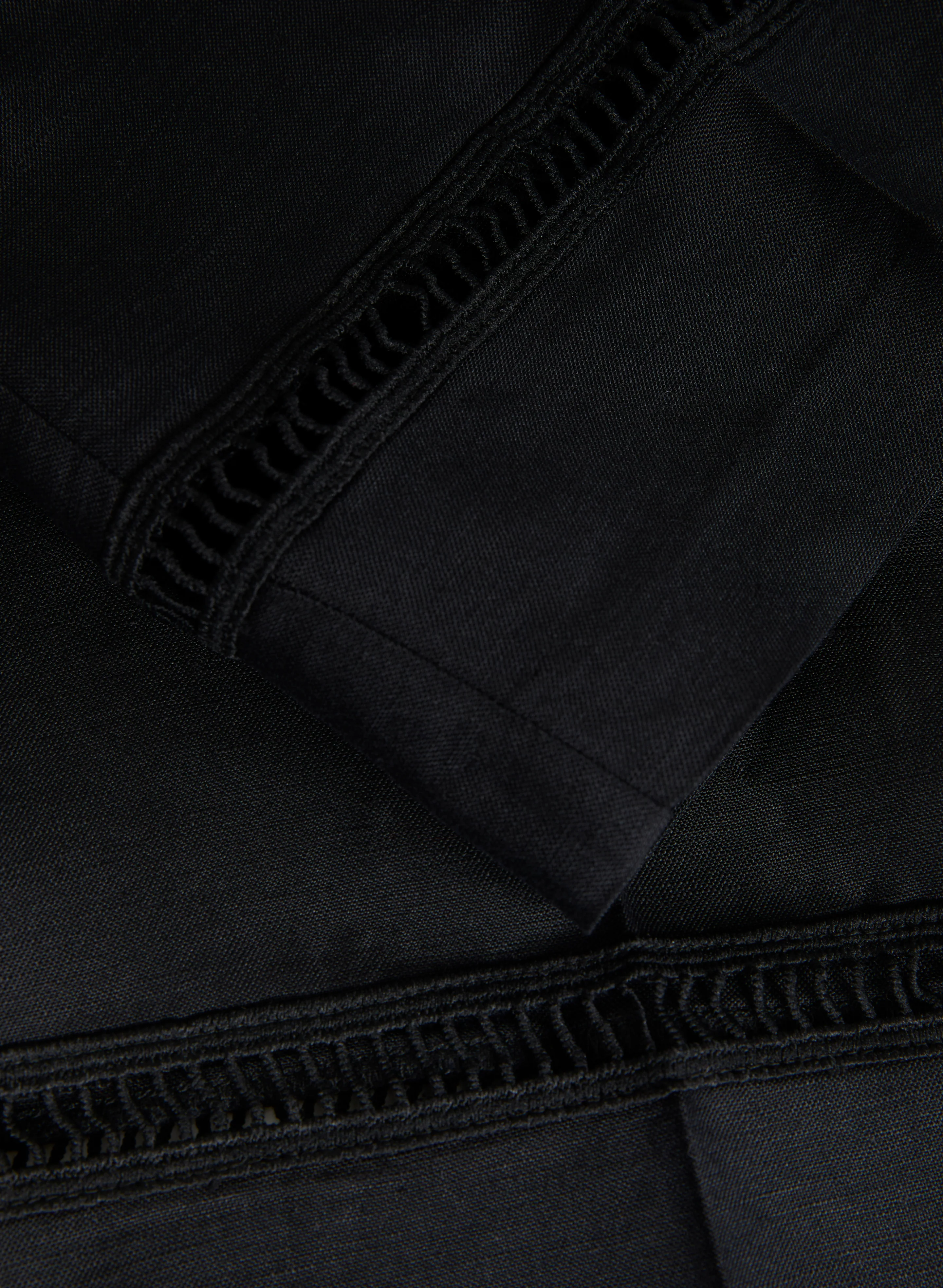 Wide Leg Linen-Blend Capris - Image 7