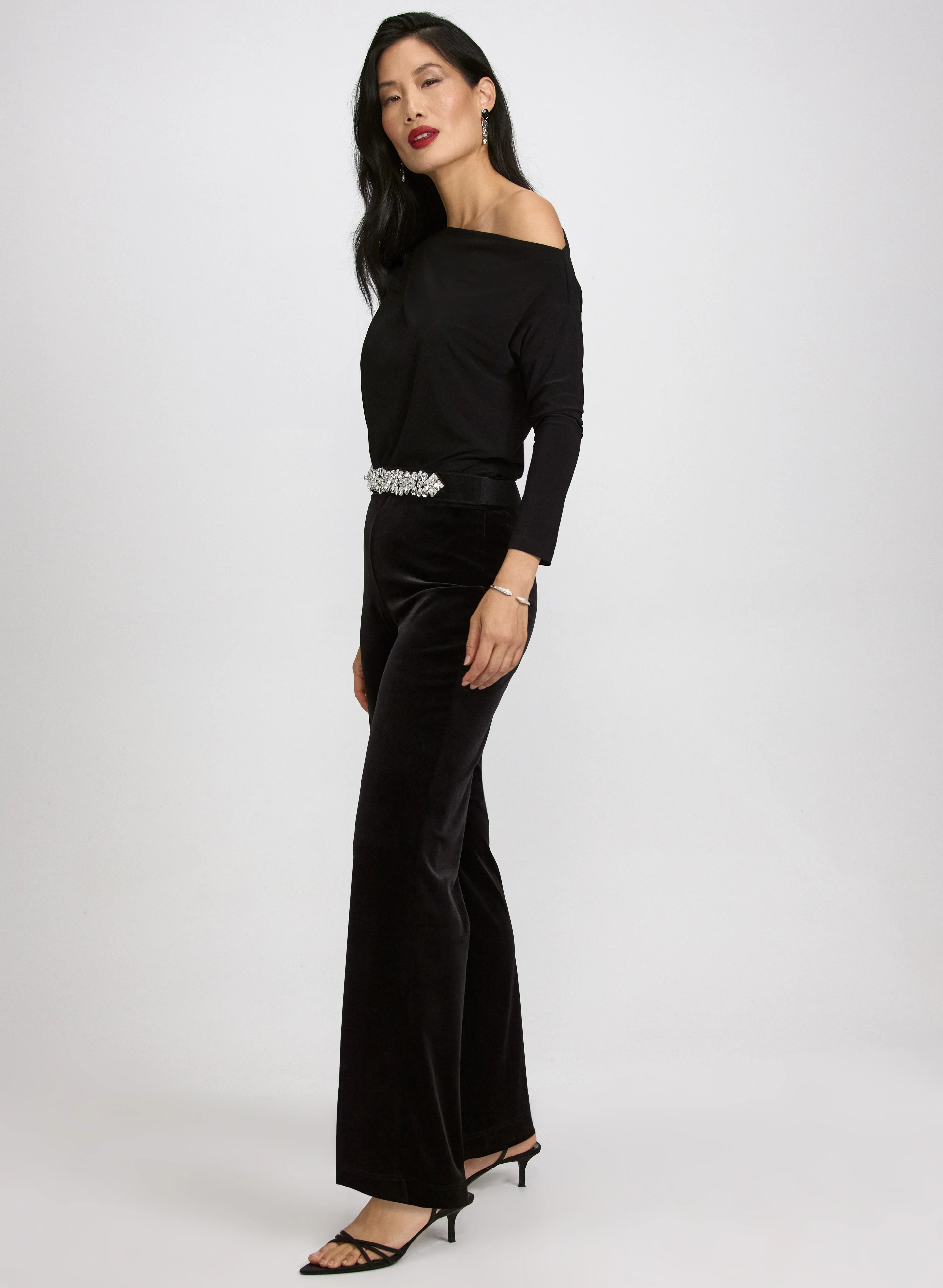 Wide-Leg Velvet Pants - Image 4