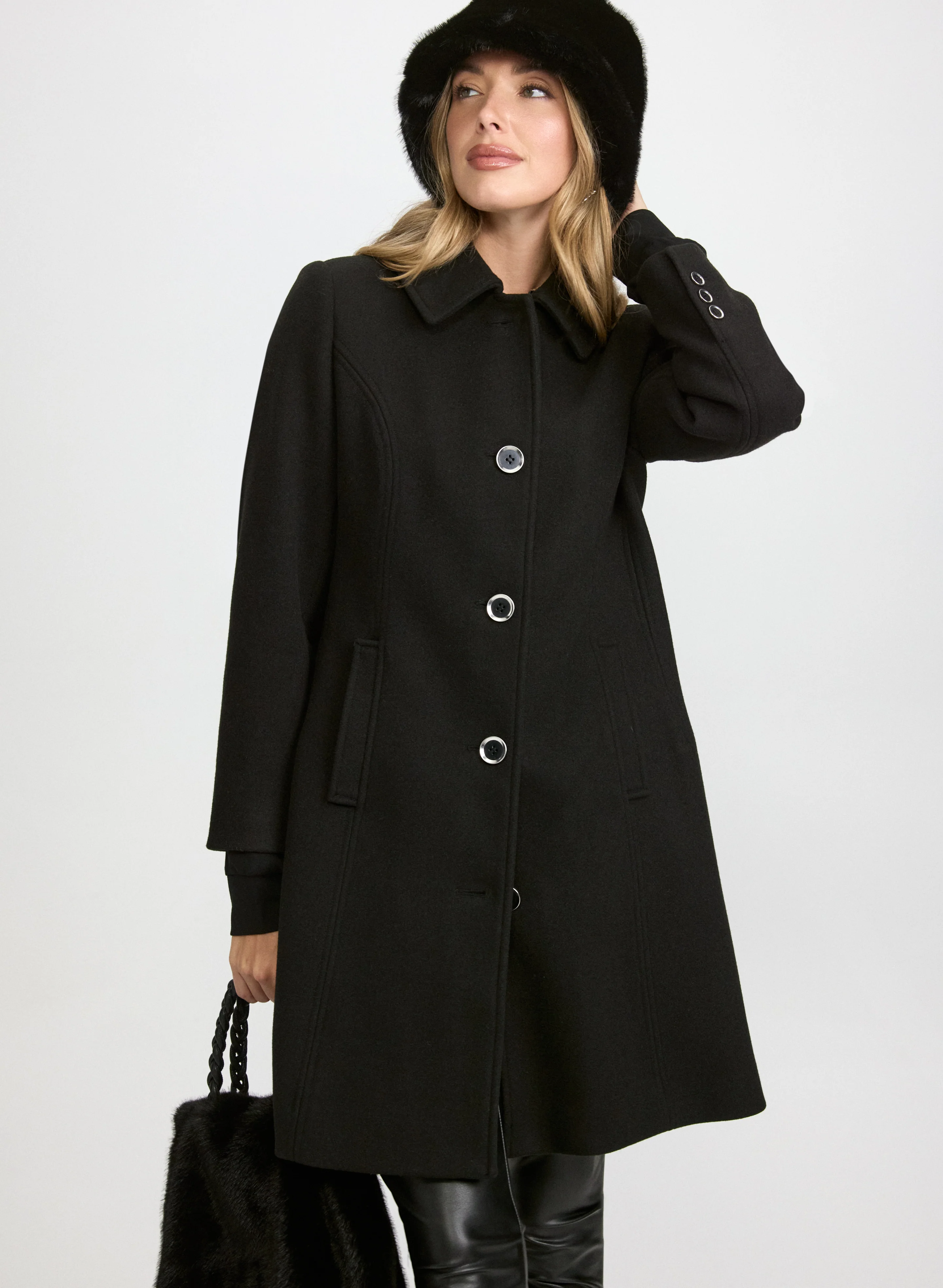 Wool-Blend Coat