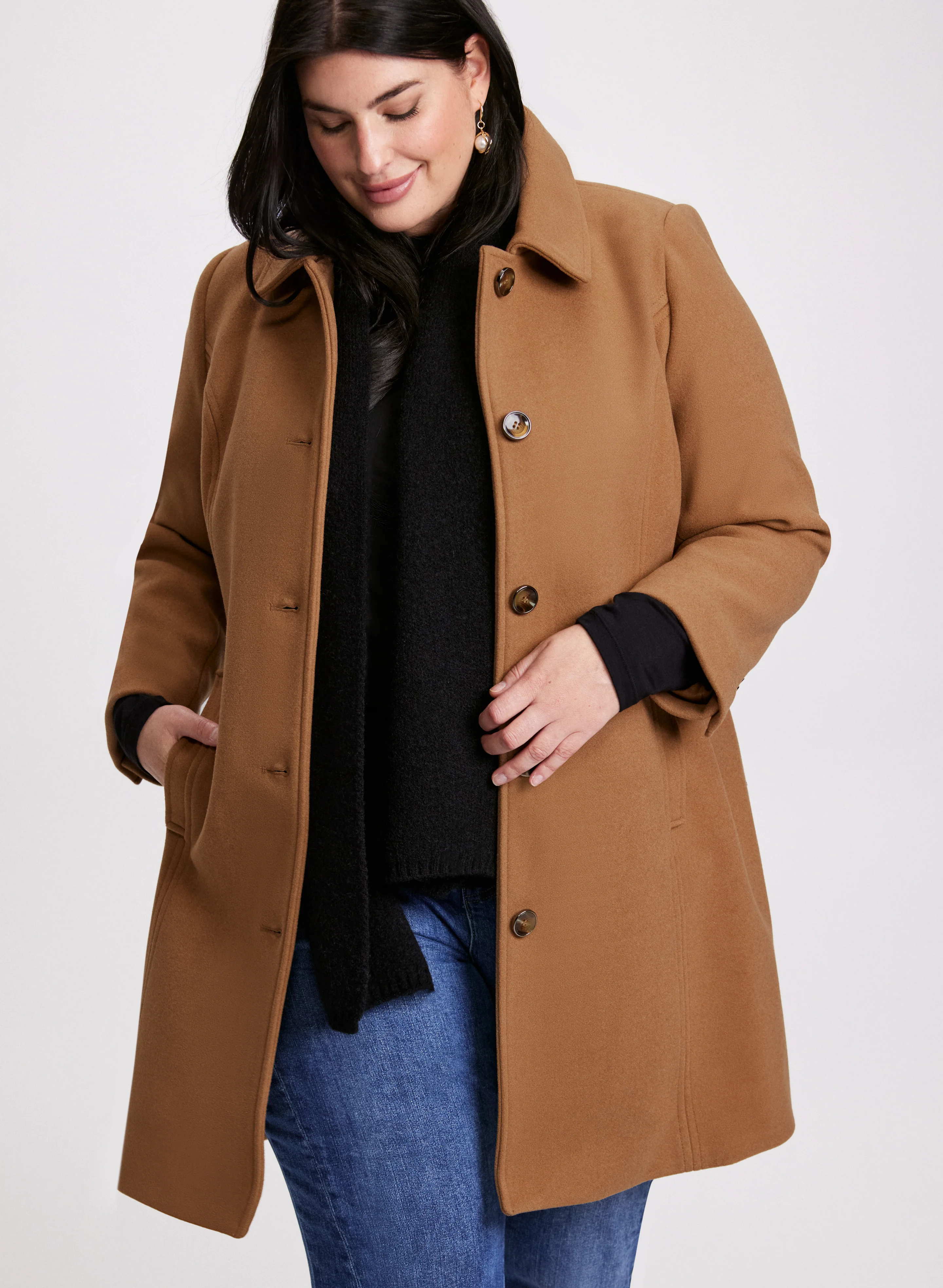 Stretch Wool-Blend Coat - Image 6