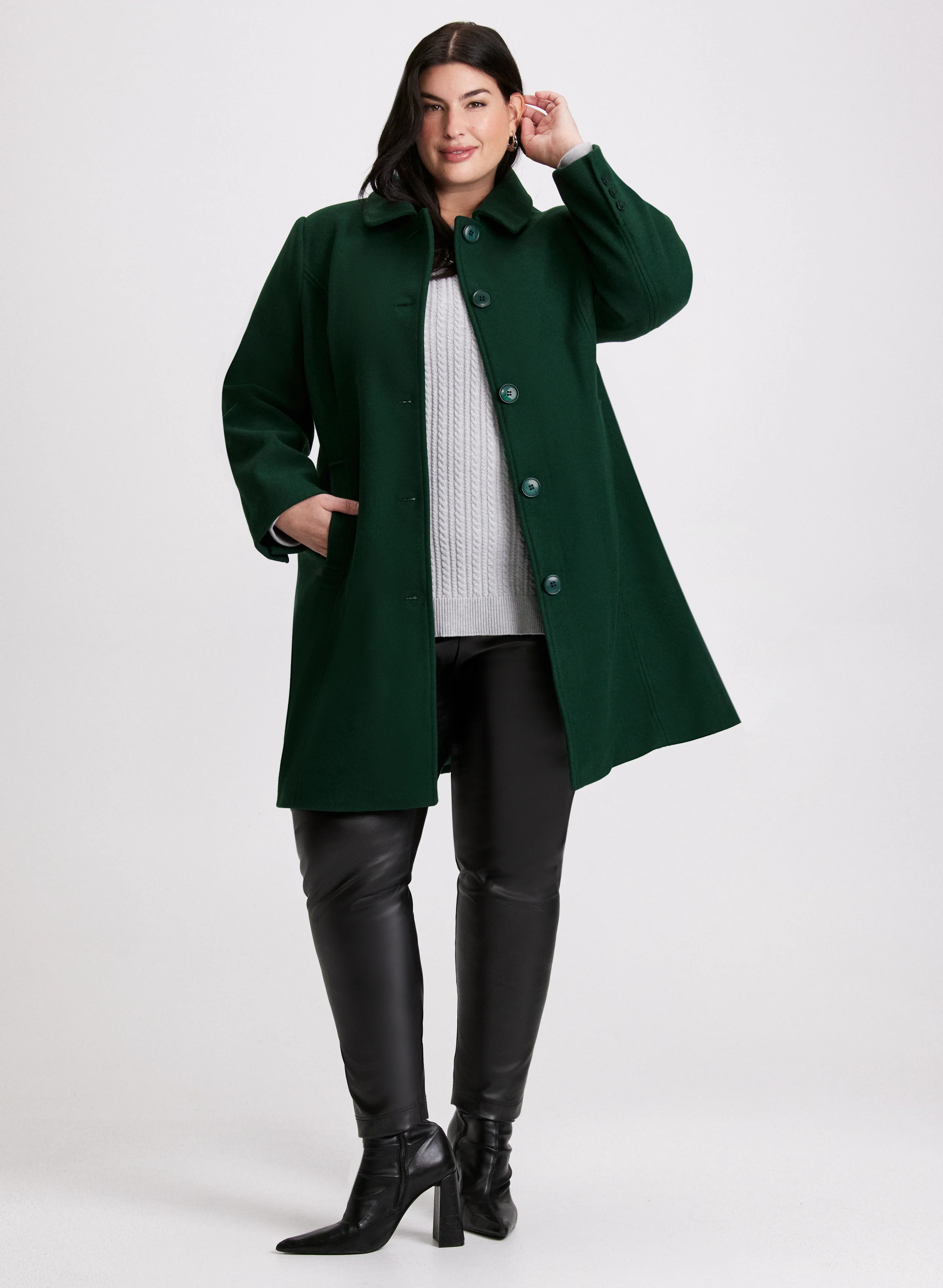 Stretch Wool-Blend Coat - Image 2