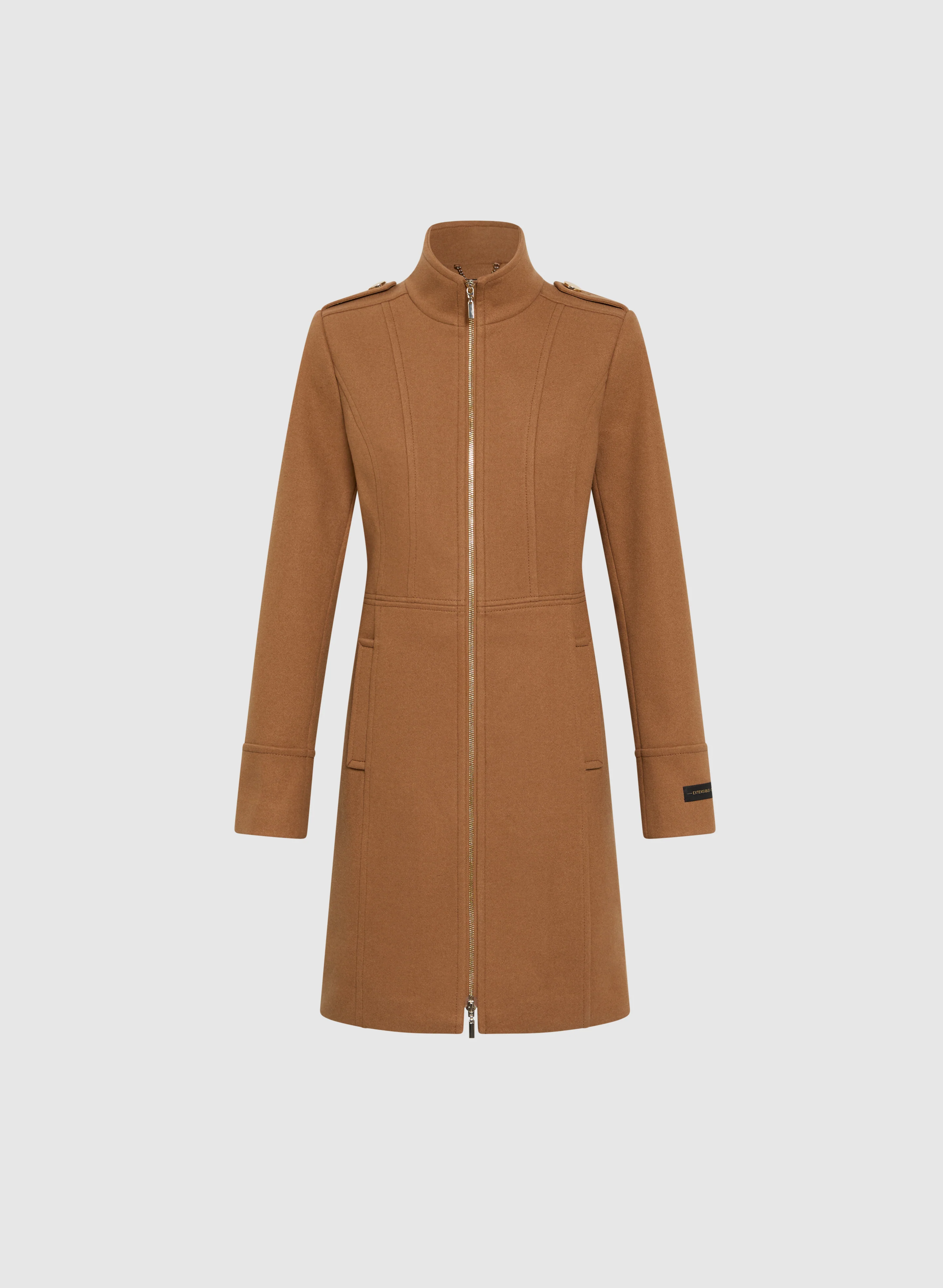 Zip Front Wool-Blend Coat - Image 5
