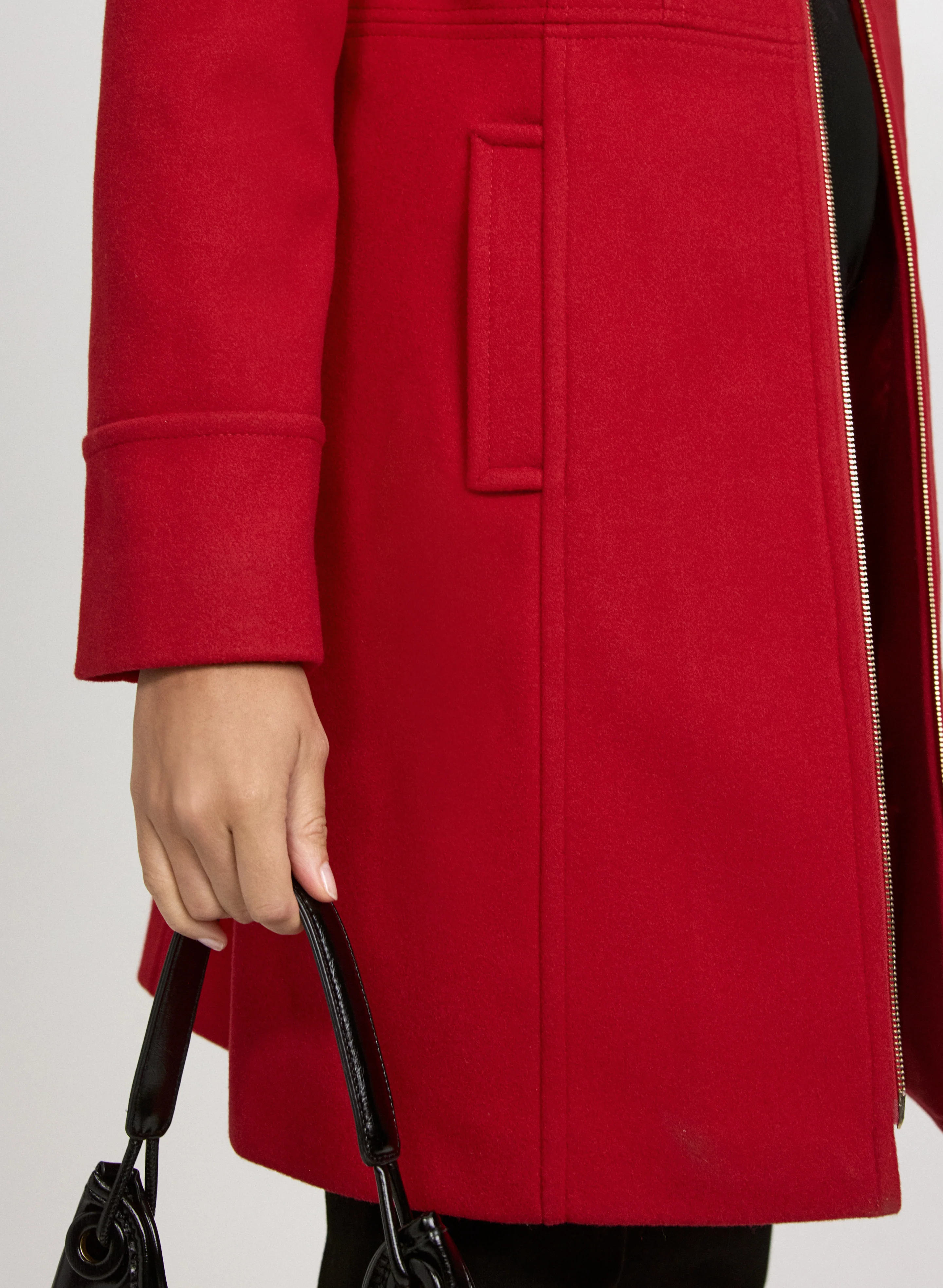 Zip Front Wool-Blend Coat - Image 8
